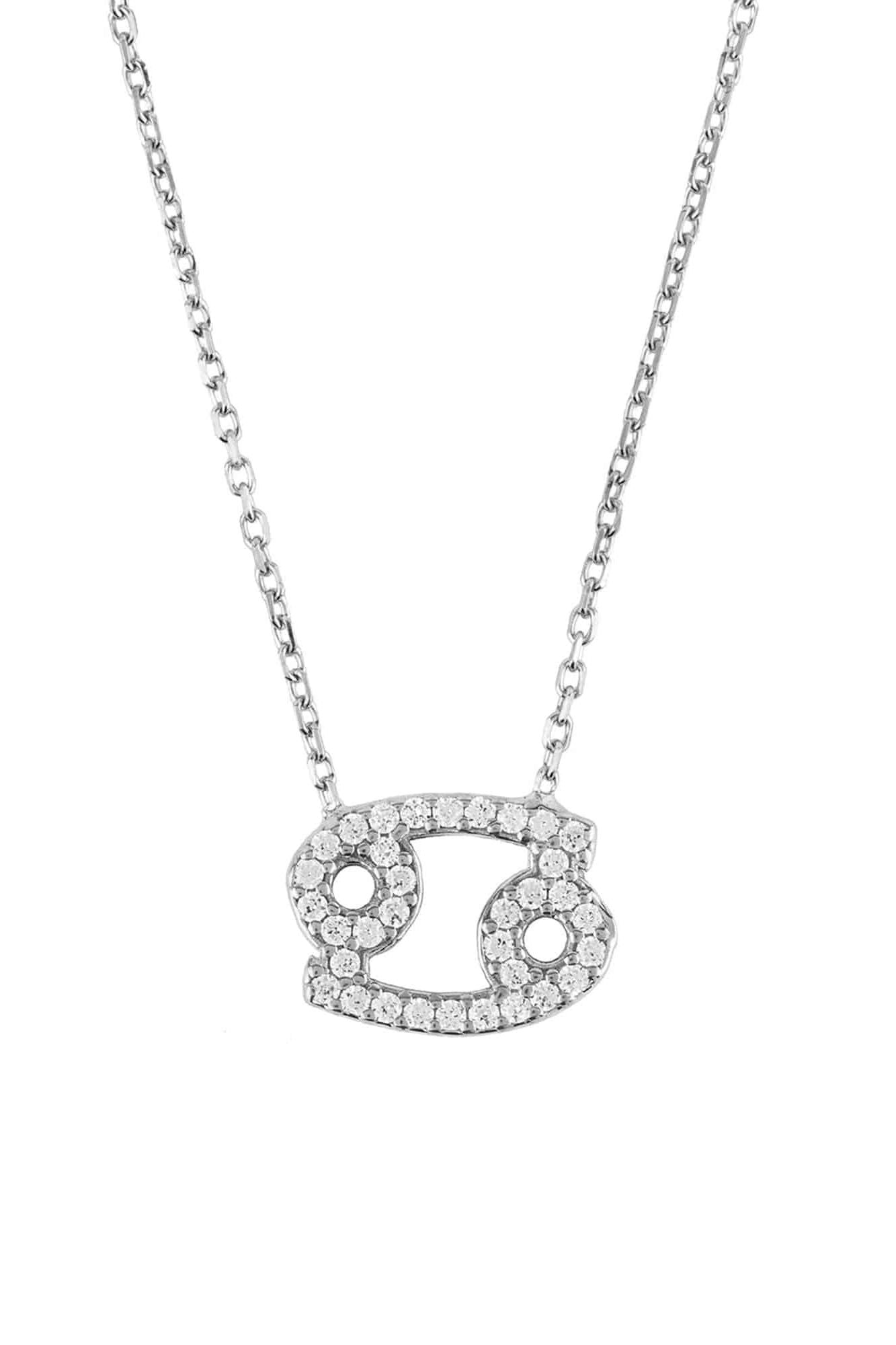 Zodiac Star Sign Pendant Necklace Silver Cancer - LATELITA Necklaces