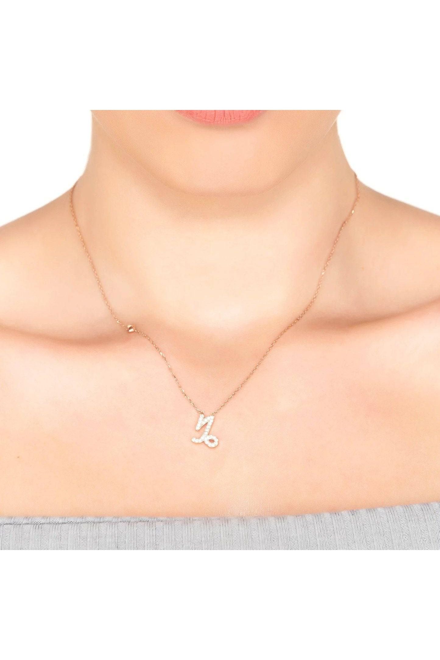 Zodiac Star Sign Pendant Necklace Silver Capricorn - LATELITA Necklaces