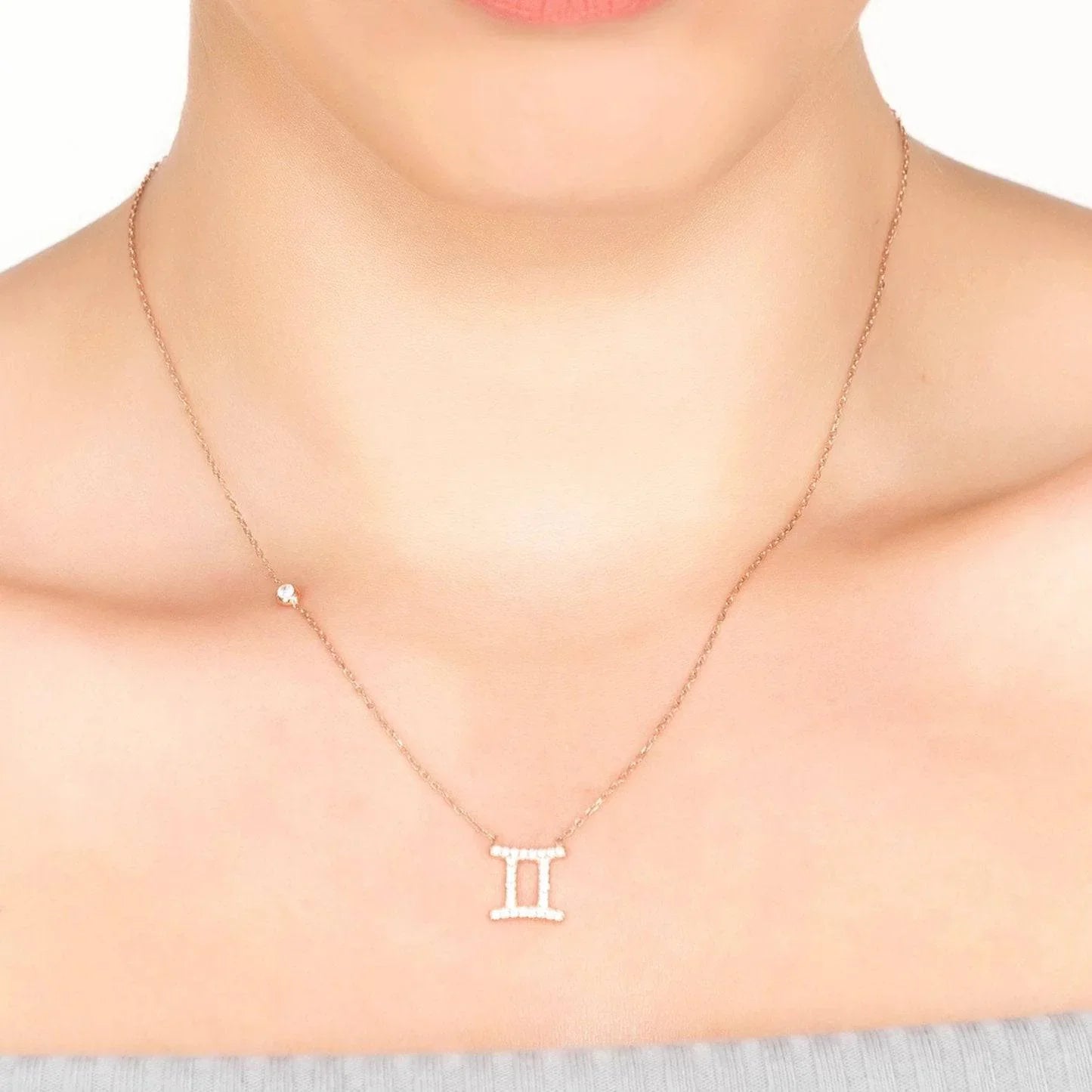 Zodiac Star Sign Pendant Necklace Silver Gemini - LATELITA Necklaces