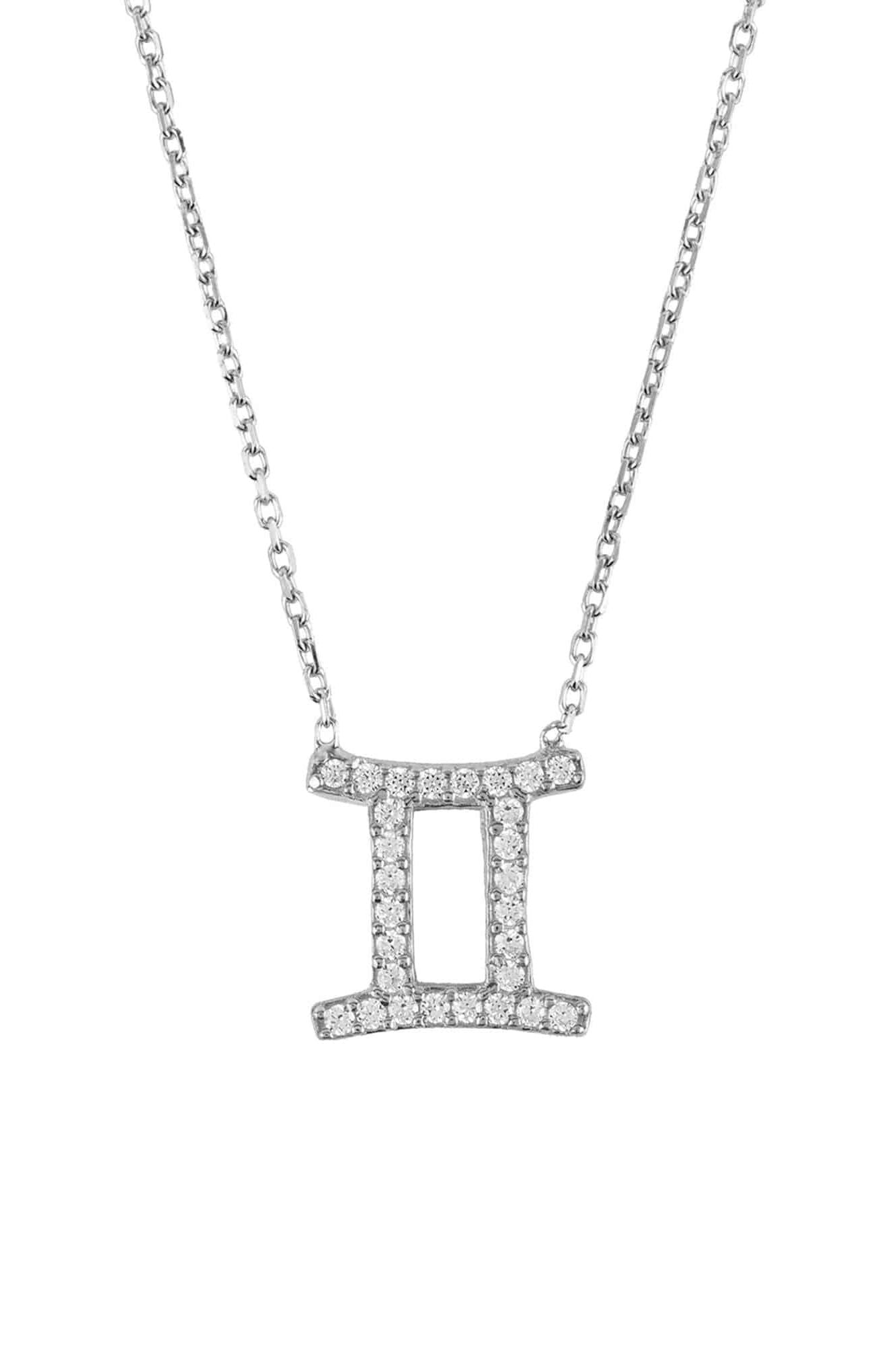 Zodiac Star Sign Pendant Necklace Silver Gemini - LATELITA Necklaces