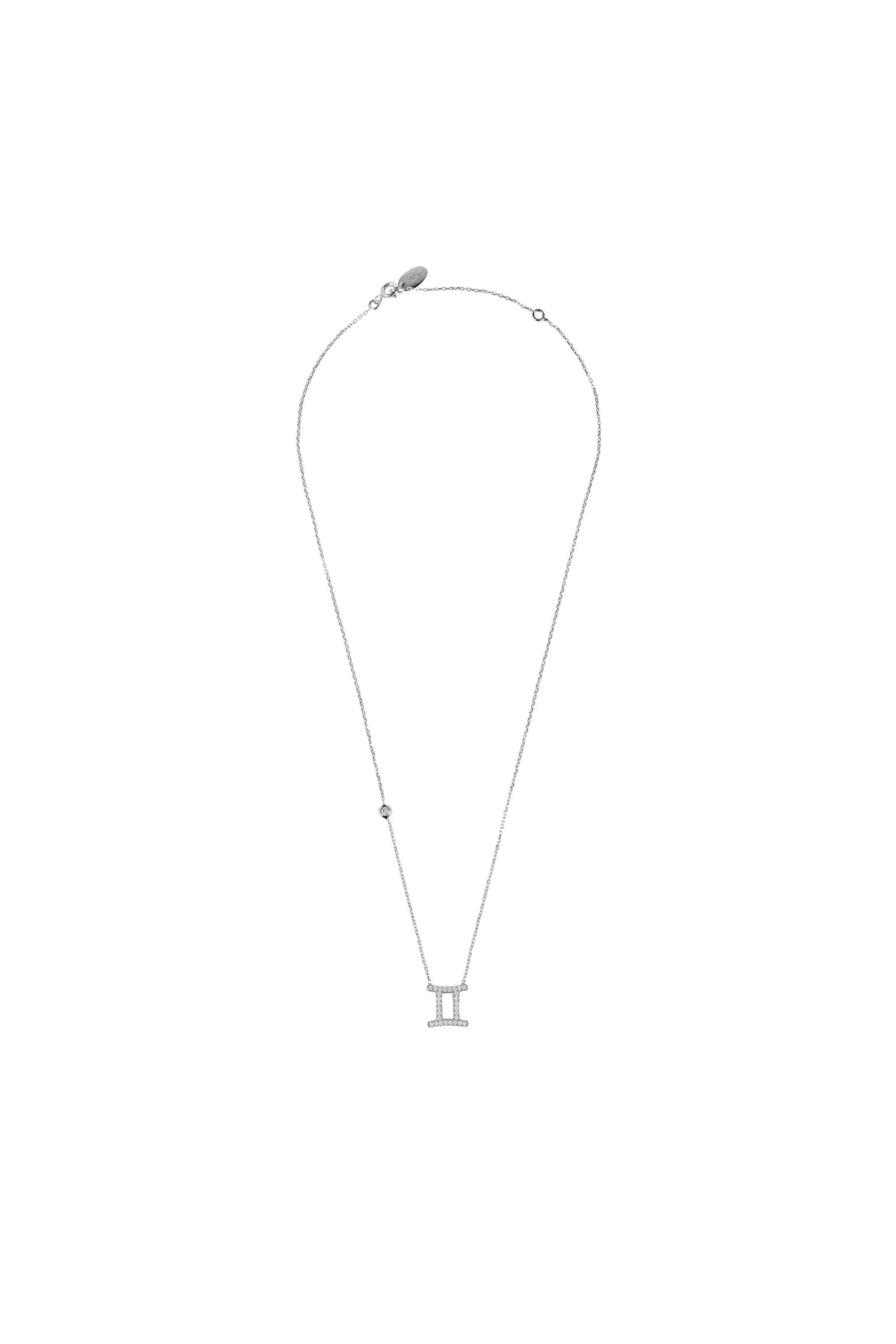 Zodiac Star Sign Pendant Necklace Silver Gemini - LATELITA Necklaces