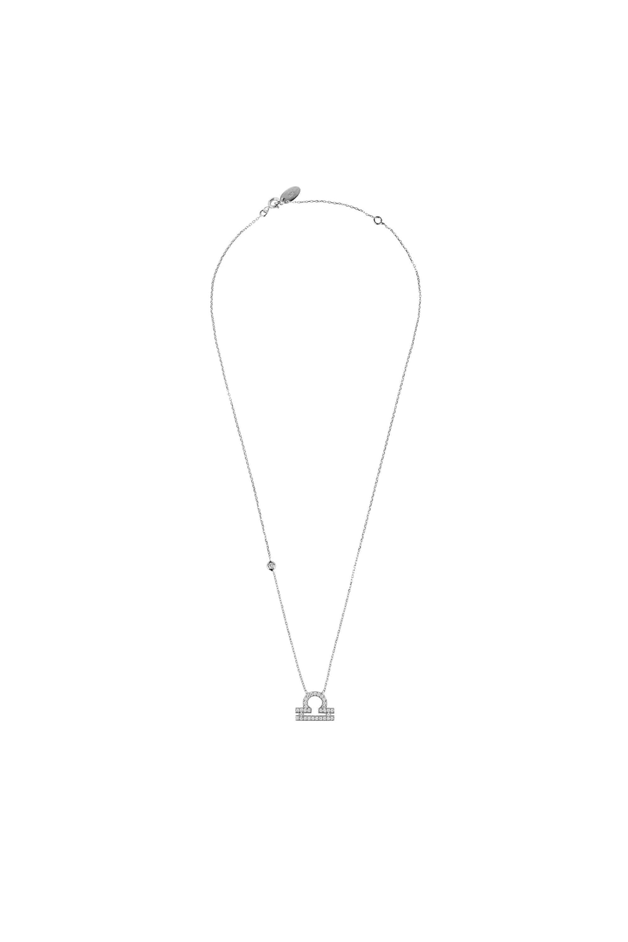 Zodiac Star Sign Pendant Necklace Silver Libra - LATELITA Necklaces