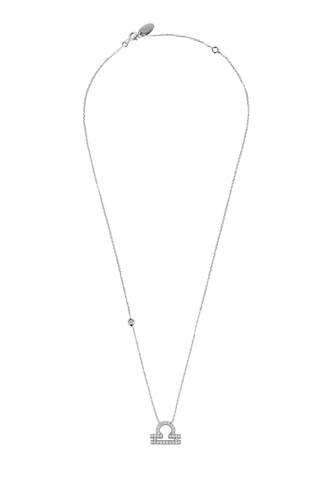 Zodiac Star Sign Pendant Necklace Silver Libra - LATELITA Necklaces