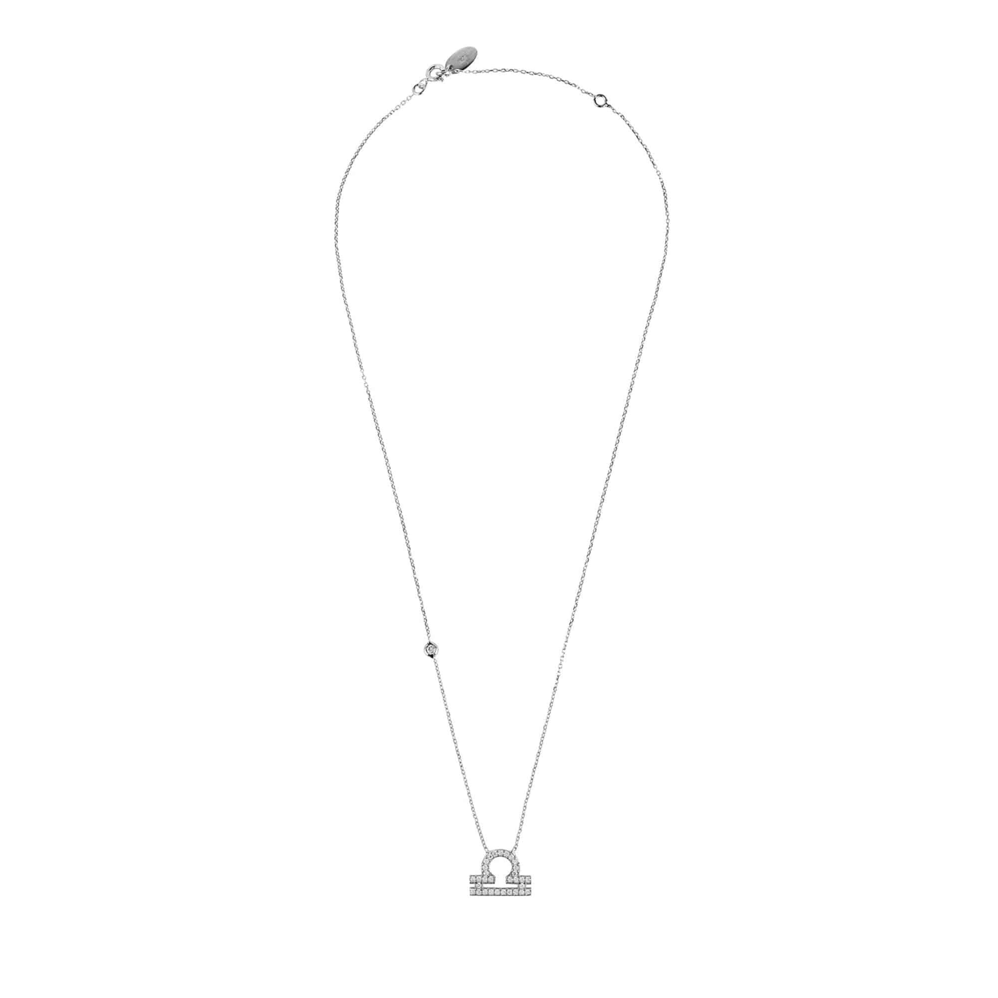 Zodiac Star Sign Pendant Necklace Silver Libra - LATELITA Necklaces
