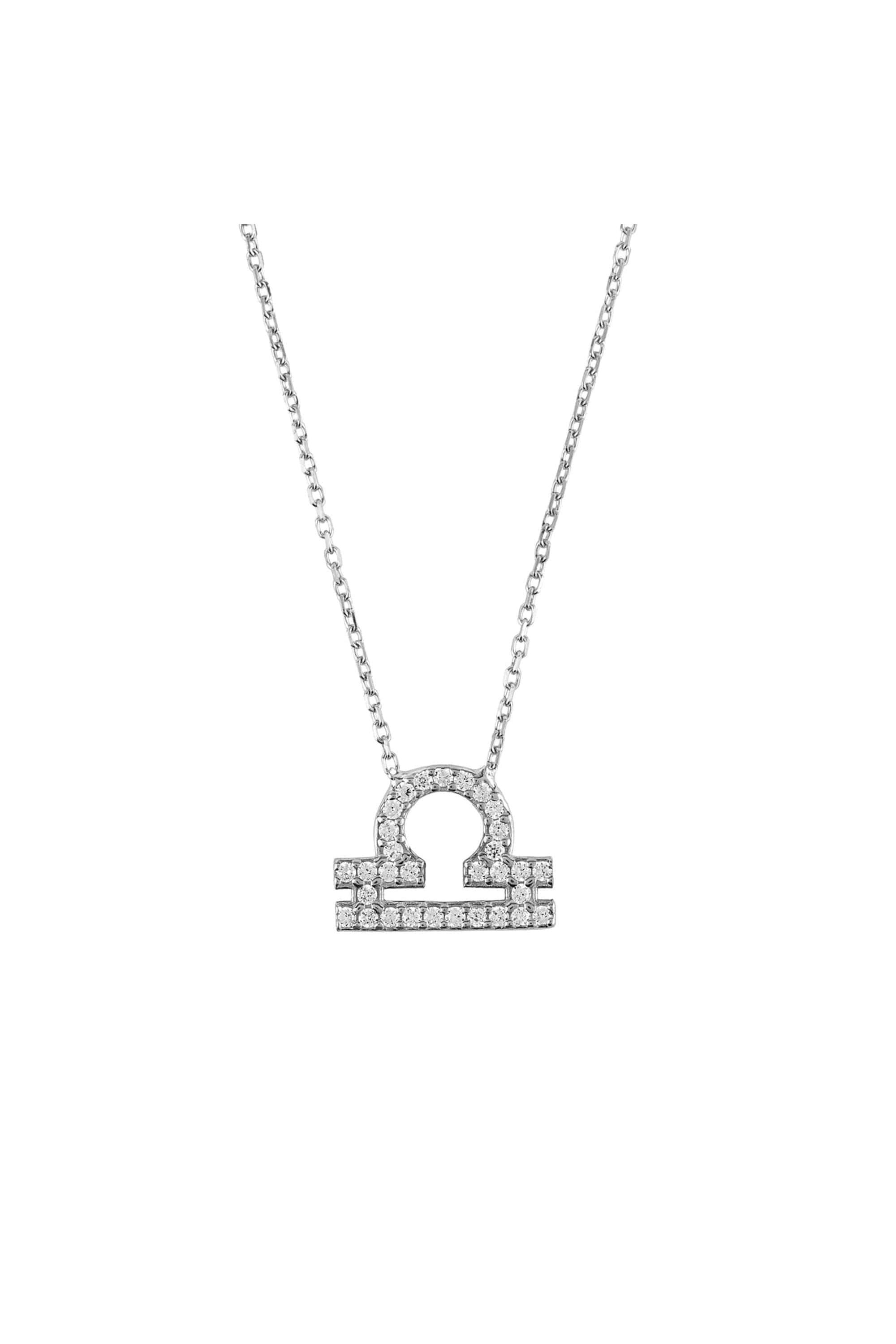 Zodiac Star Sign Pendant Necklace Silver Libra - LATELITA Necklaces