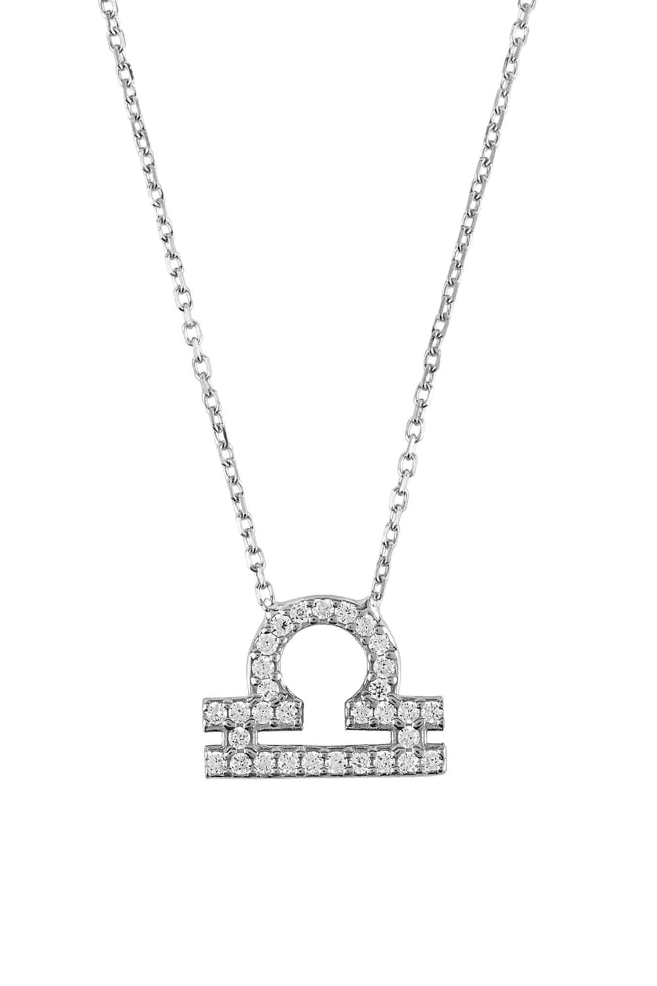 Zodiac Star Sign Pendant Necklace Silver Libra - LATELITA Necklaces