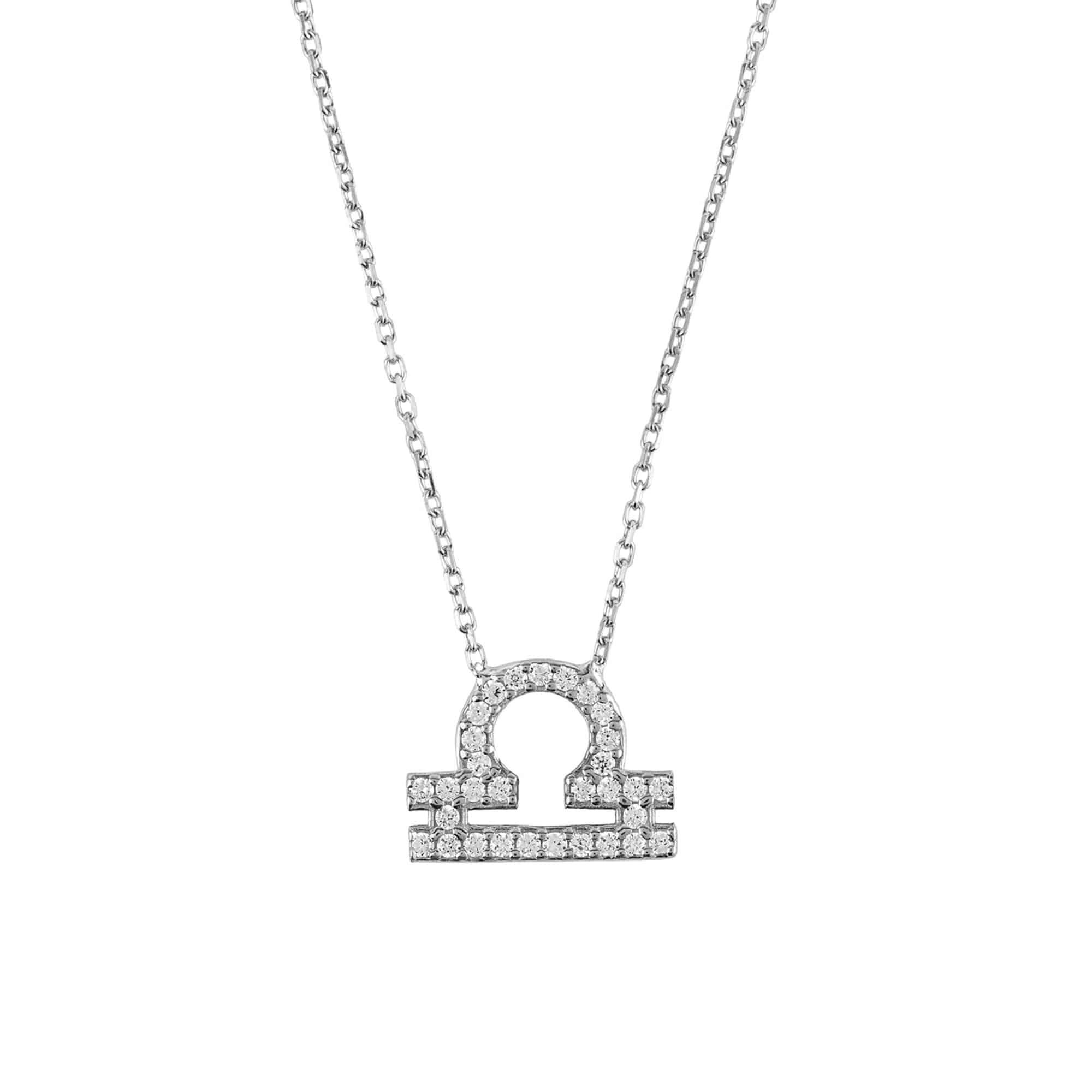 Zodiac Star Sign Pendant Necklace Silver Libra - LATELITA Necklaces