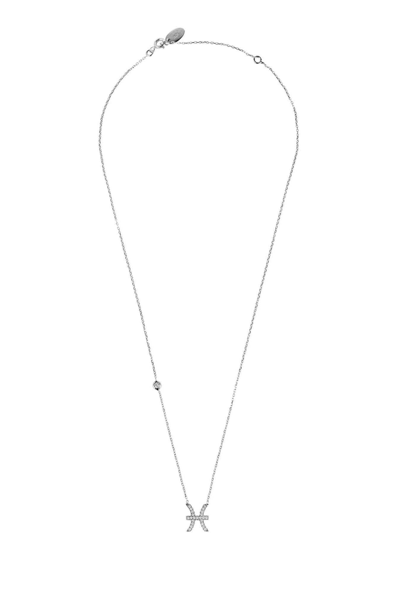 Zodiac Star Sign Pendant Necklace Silver Pisces - LATELITA Necklaces
