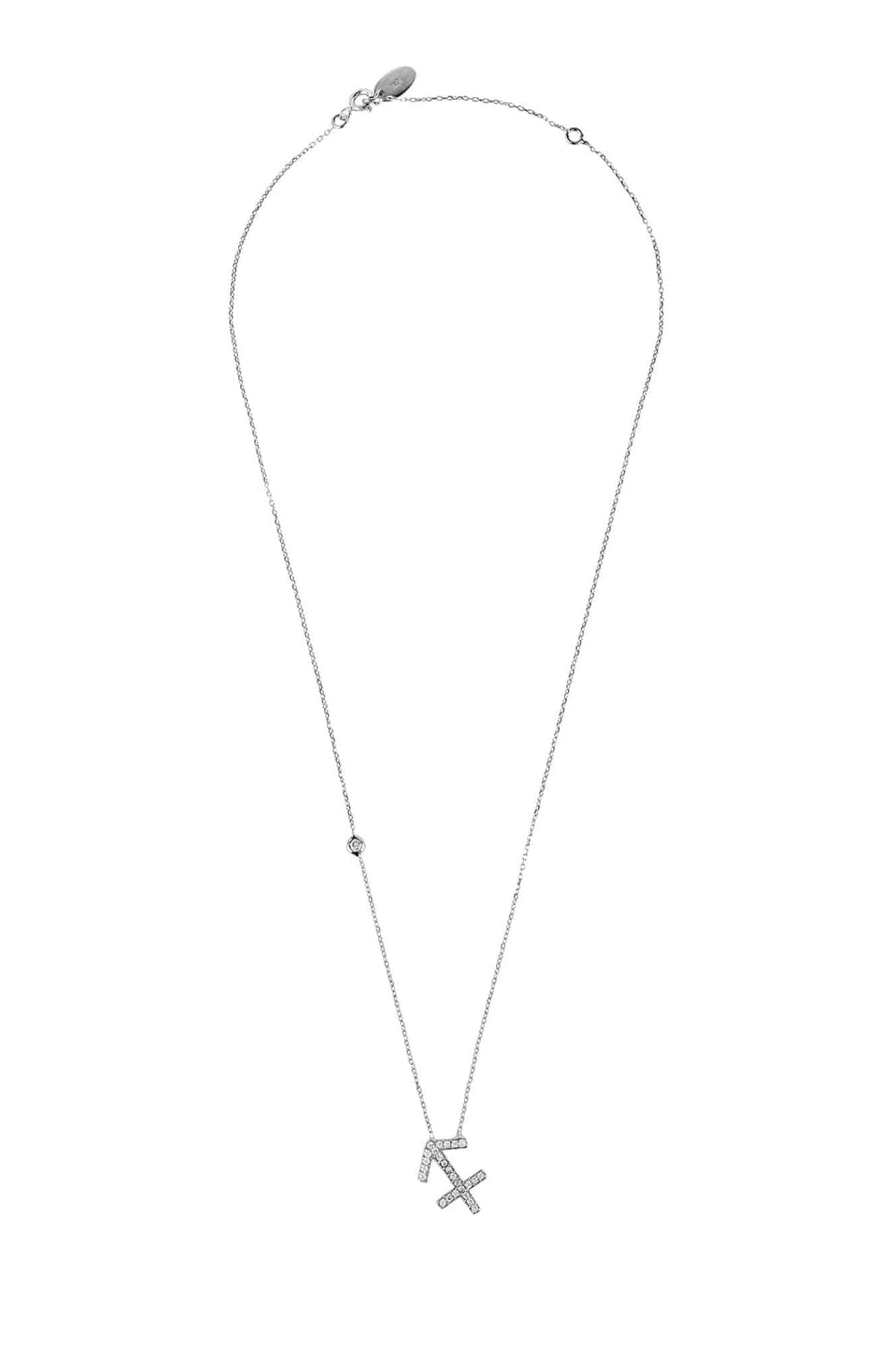 Zodiac Star Sign Pendant Necklace Silver Sagittarius - LATELITA Necklaces