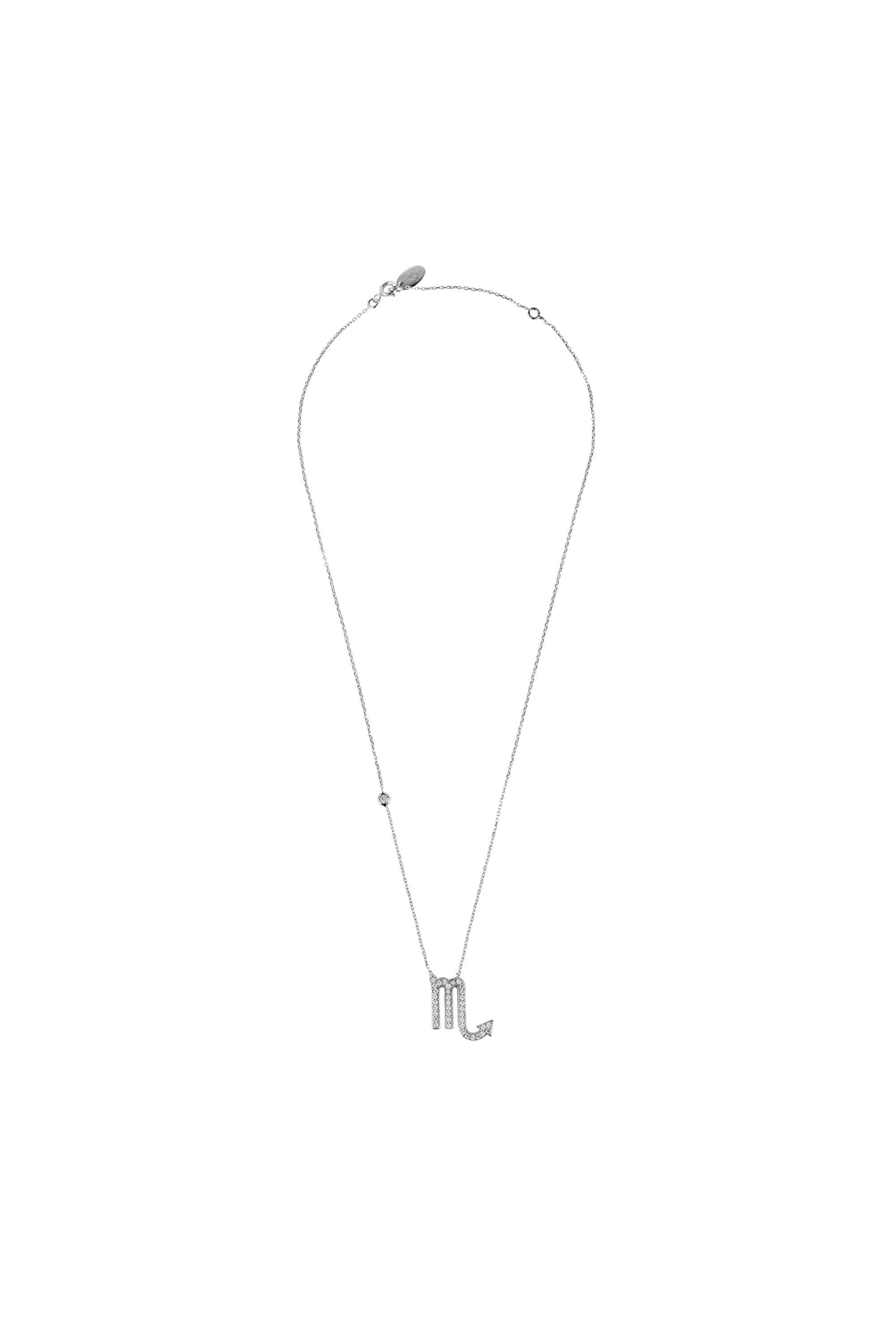 Zodiac Star Sign Pendant Necklace Silver Scorpio - LATELITA Necklaces