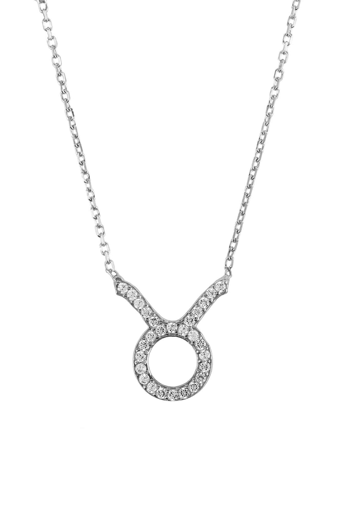 Zodiac Star Sign Pendant Necklace Silver Taurus - LATELITA Necklaces