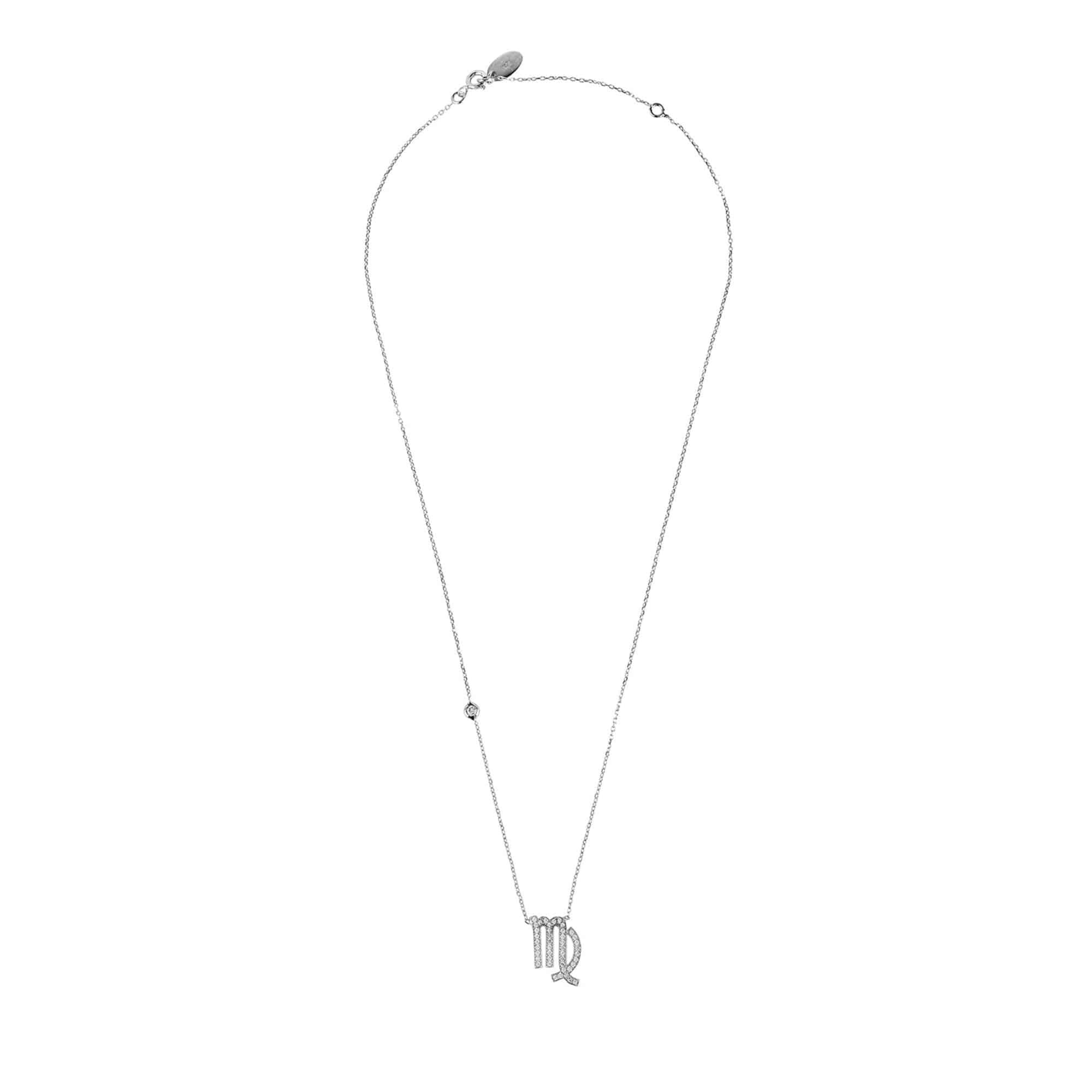 Zodiac Star Sign Pendant Necklace Silver Virgo - LATELITA Necklaces