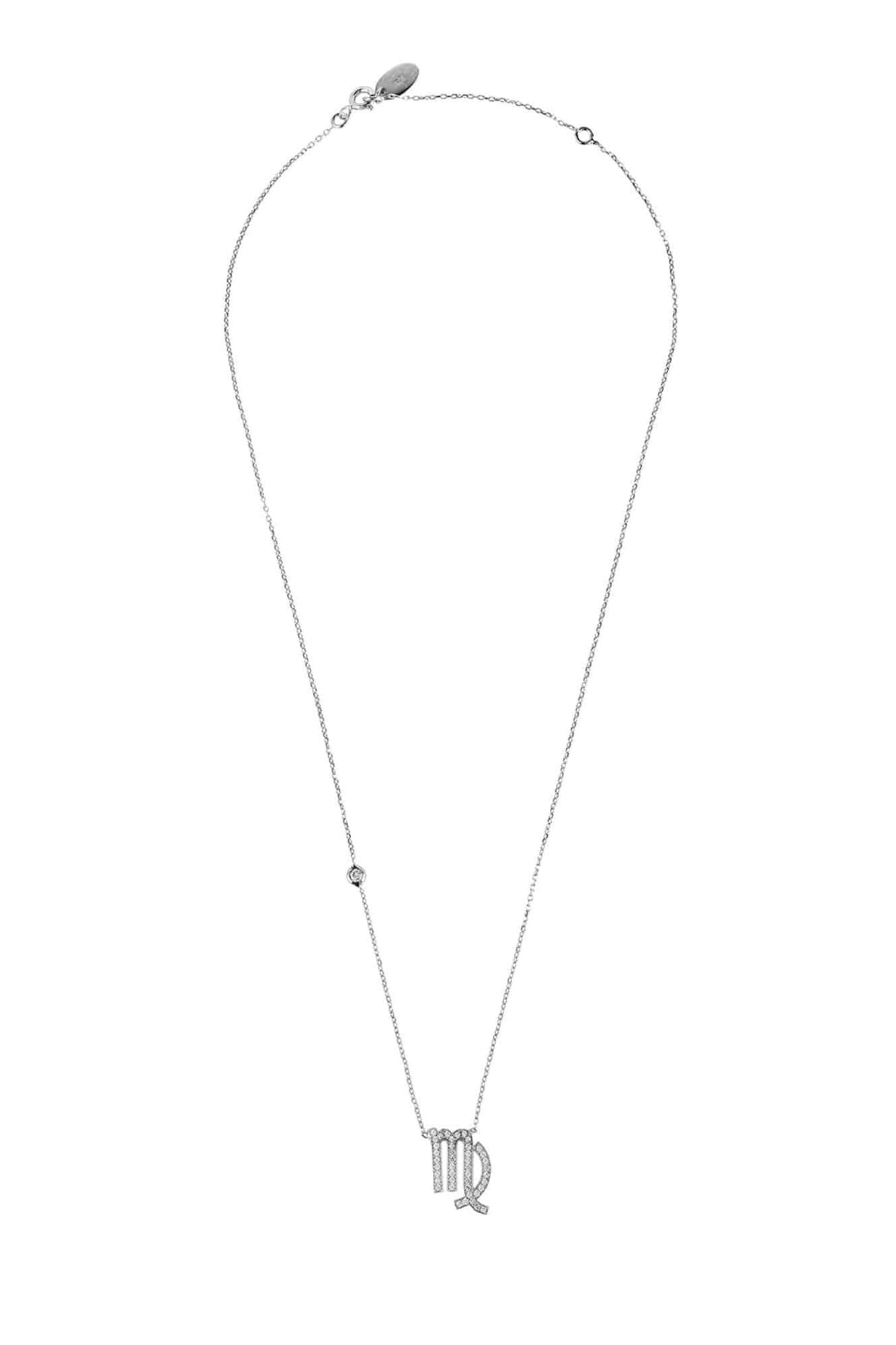 Zodiac Star Sign Pendant Necklace Silver Virgo - LATELITA Necklaces