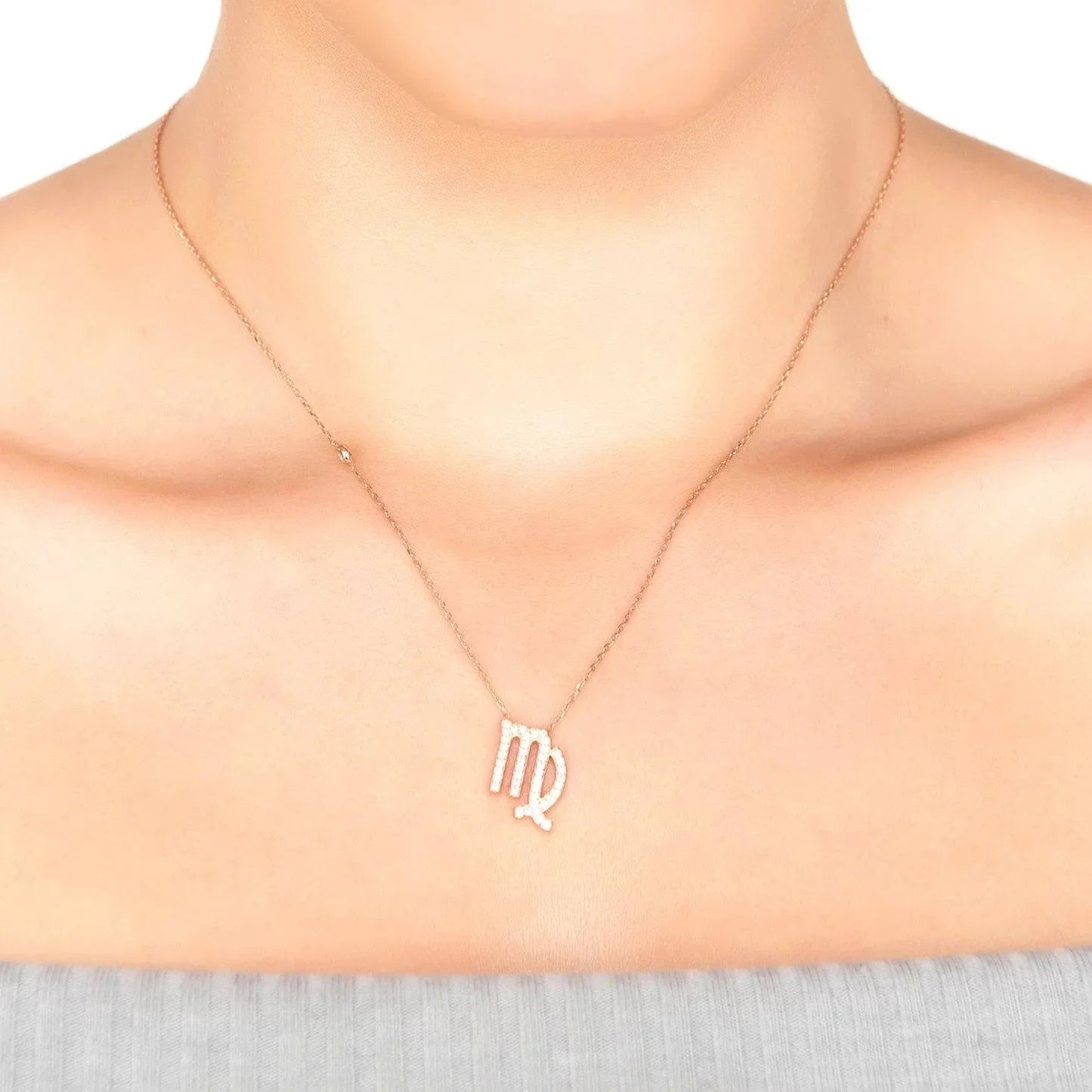 Zodiac Star Sign Pendant Necklace Silver Virgo - LATELITA Necklaces