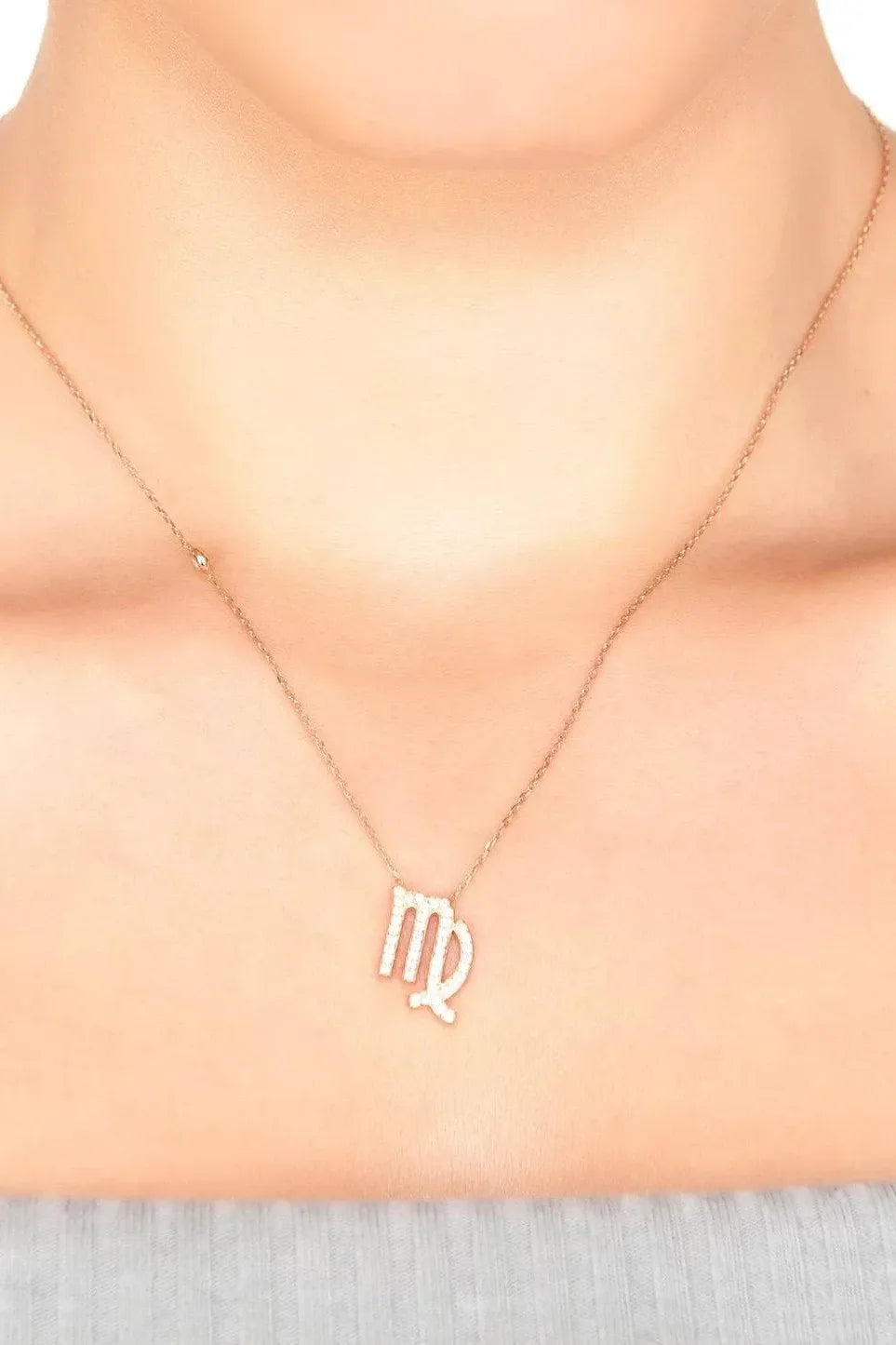 Zodiac Star Sign Pendant Necklace Silver Virgo - LATELITA Necklaces