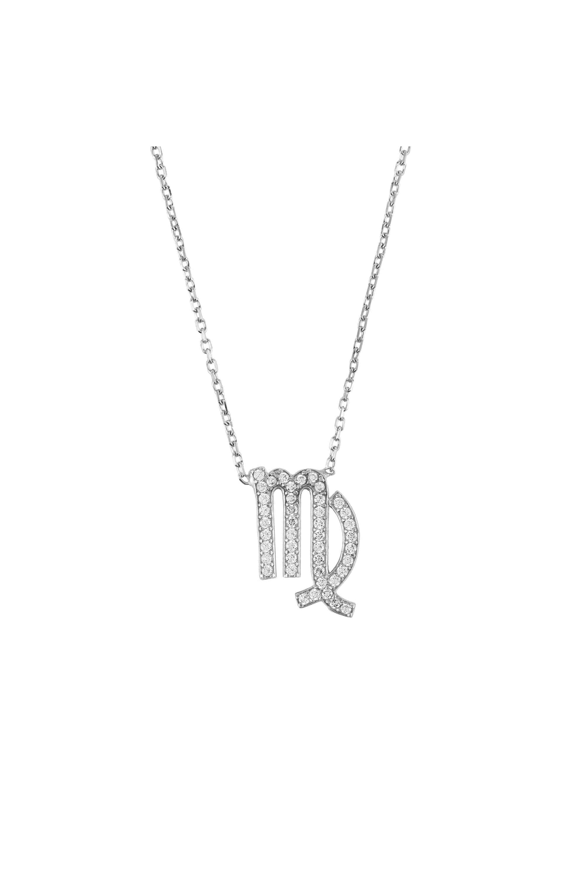 Zodiac Star Sign Pendant Necklace Silver Virgo - LATELITA Necklaces