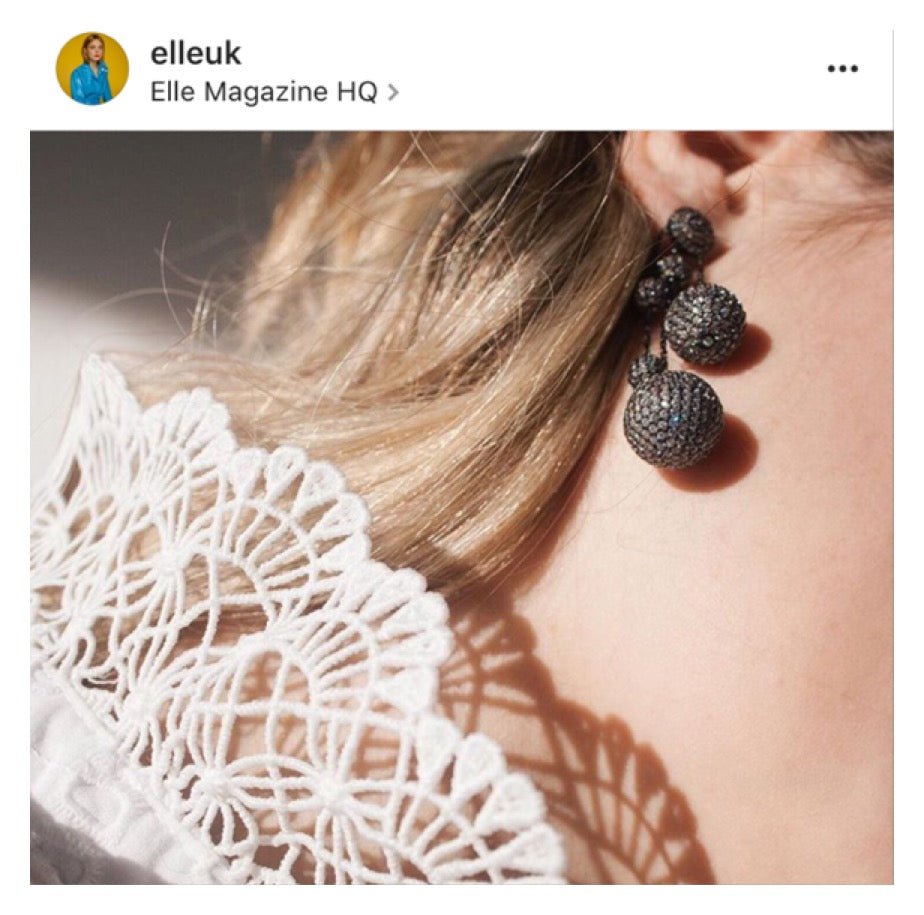 Spotted our Studio 54 earring on Elle UK - The perfect accessory to add some glitz and evening glam - LATELITA