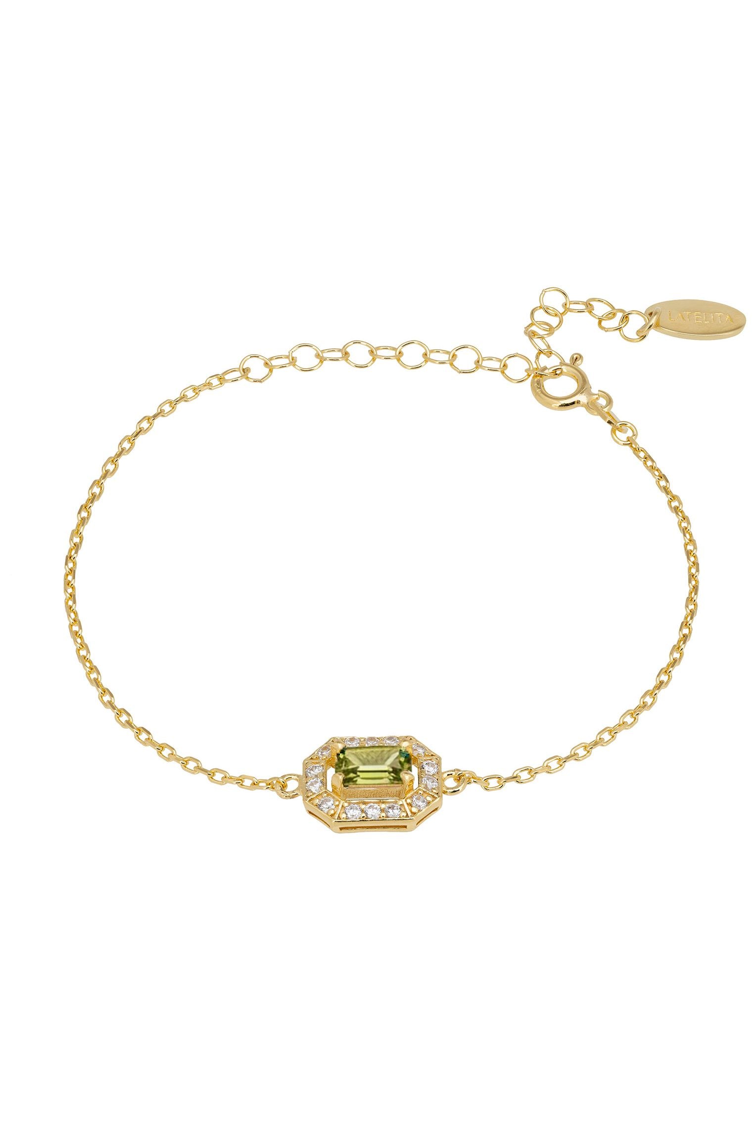 Whistledown Gemstone Bracelet Peridot Gold