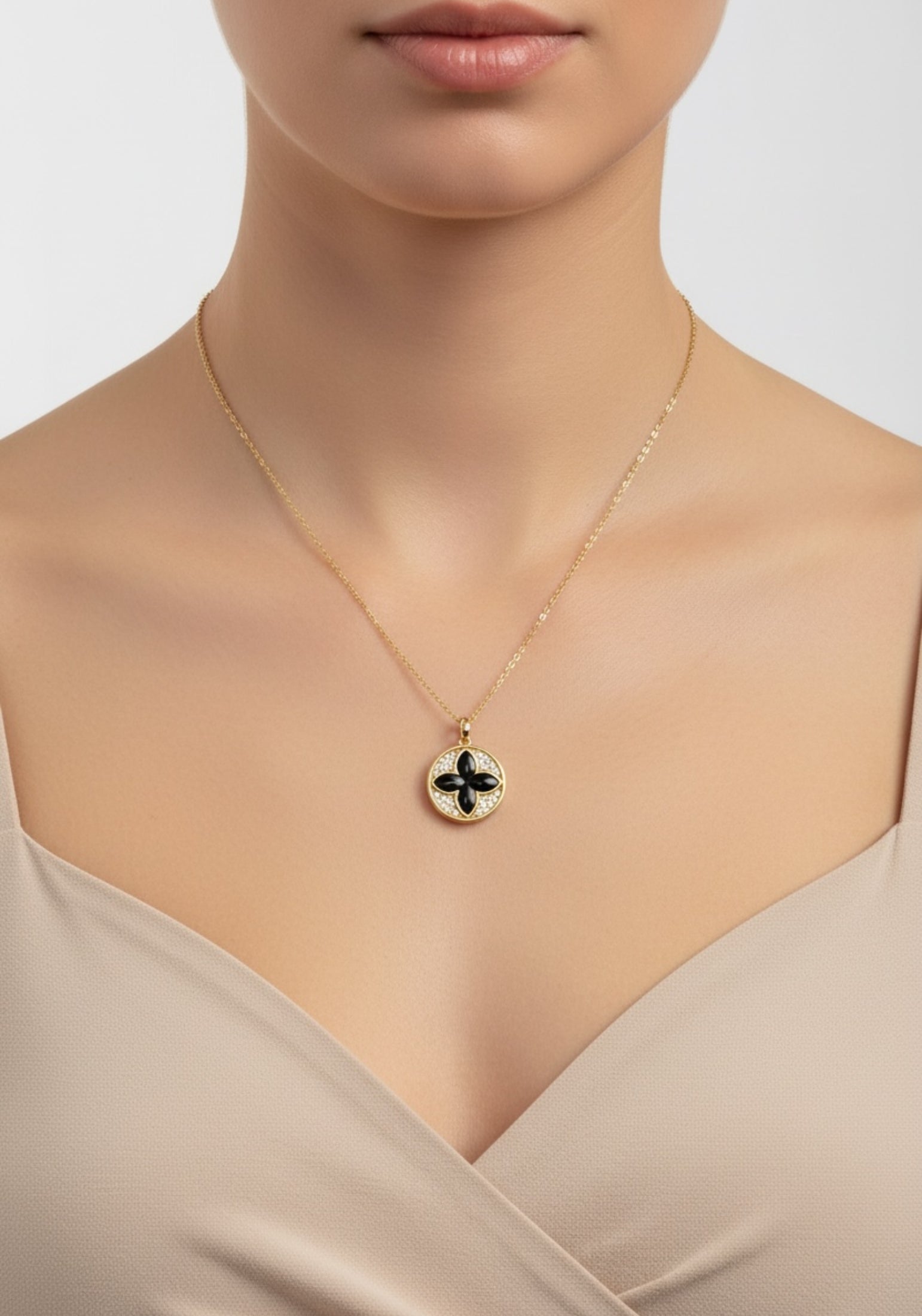 Florentine Clover Necklace Gold