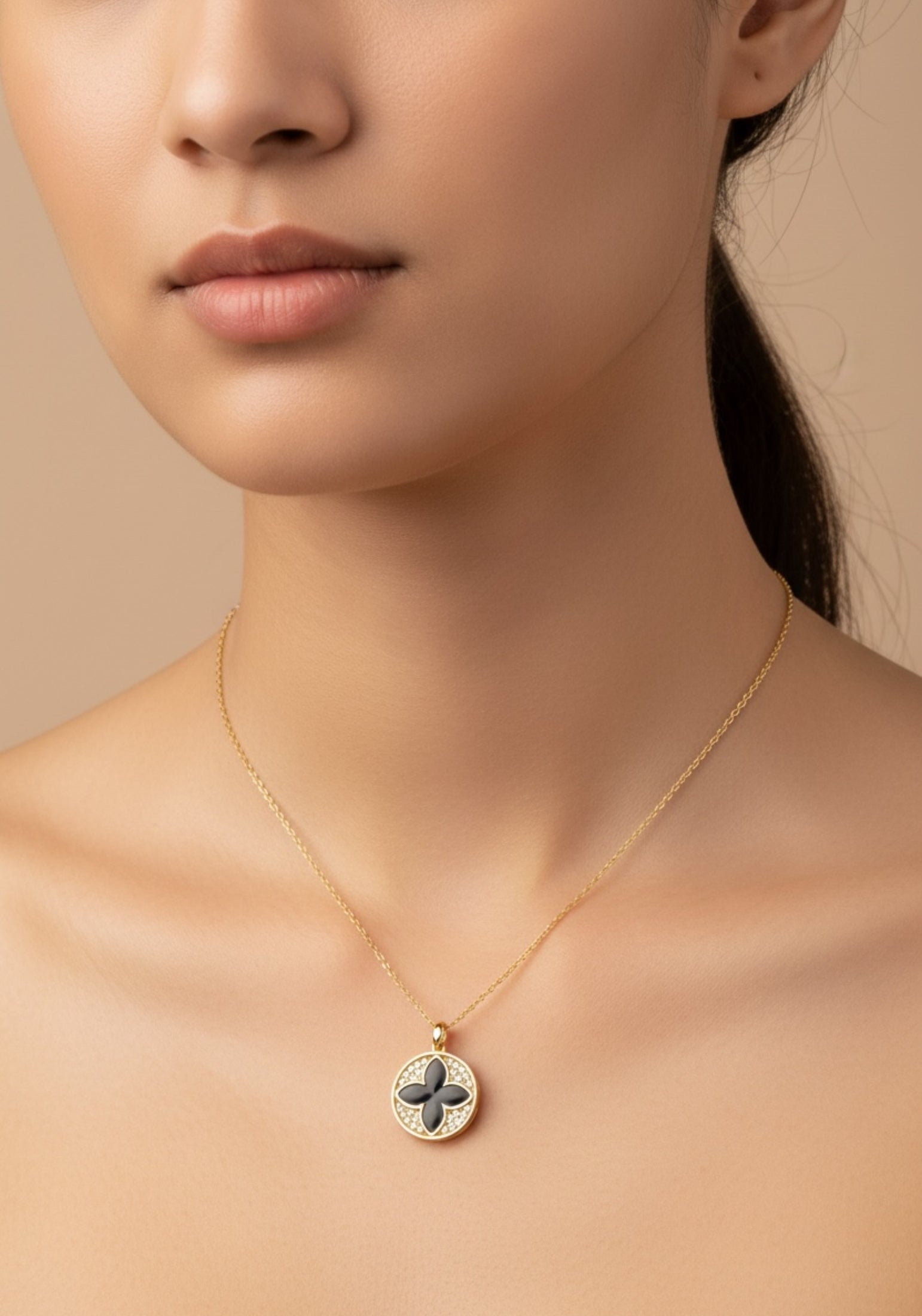 Florentine Clover Necklace Gold