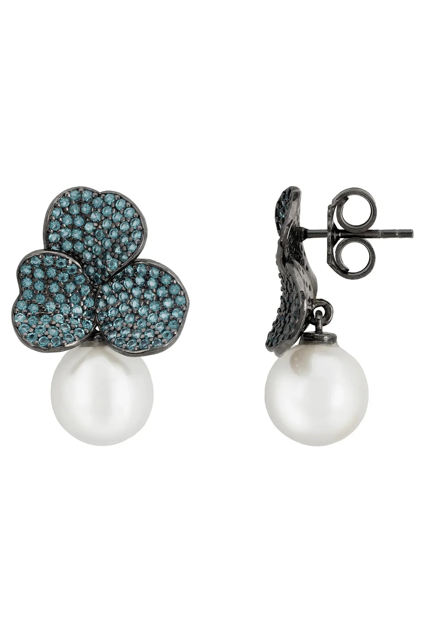Push backing of the earrings.