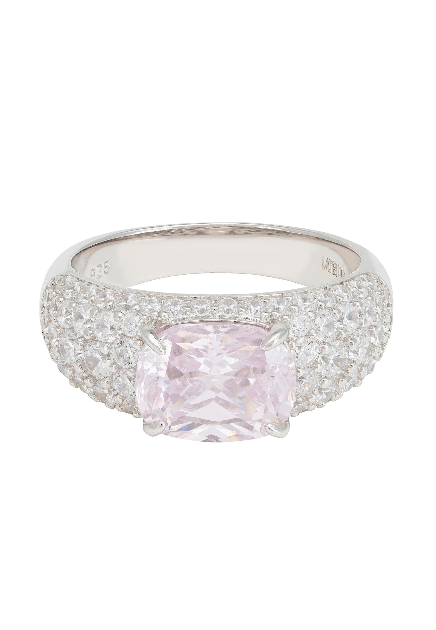 Rosalie Cocktail Ring Morganite Silver