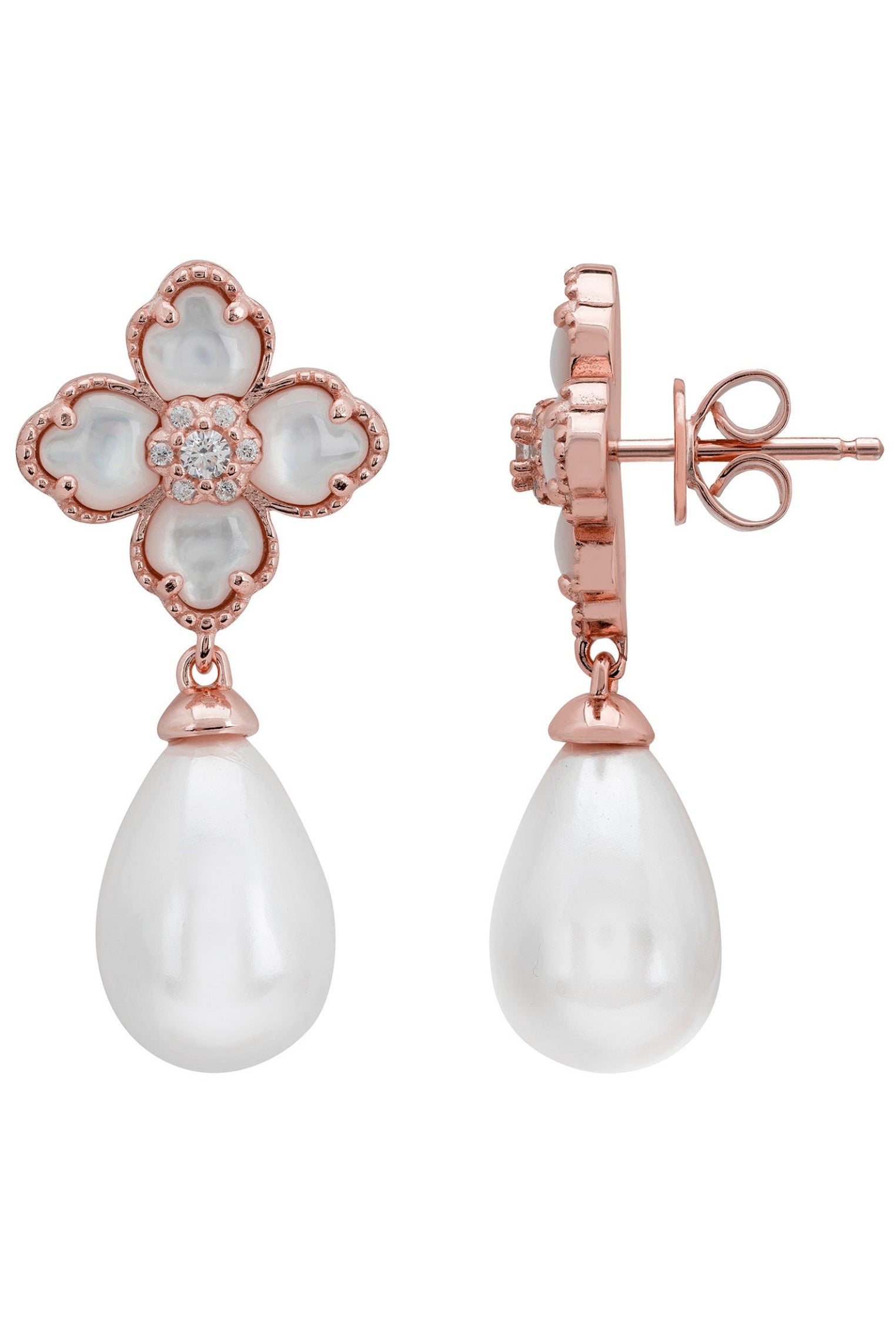 Push backing of the earrings.