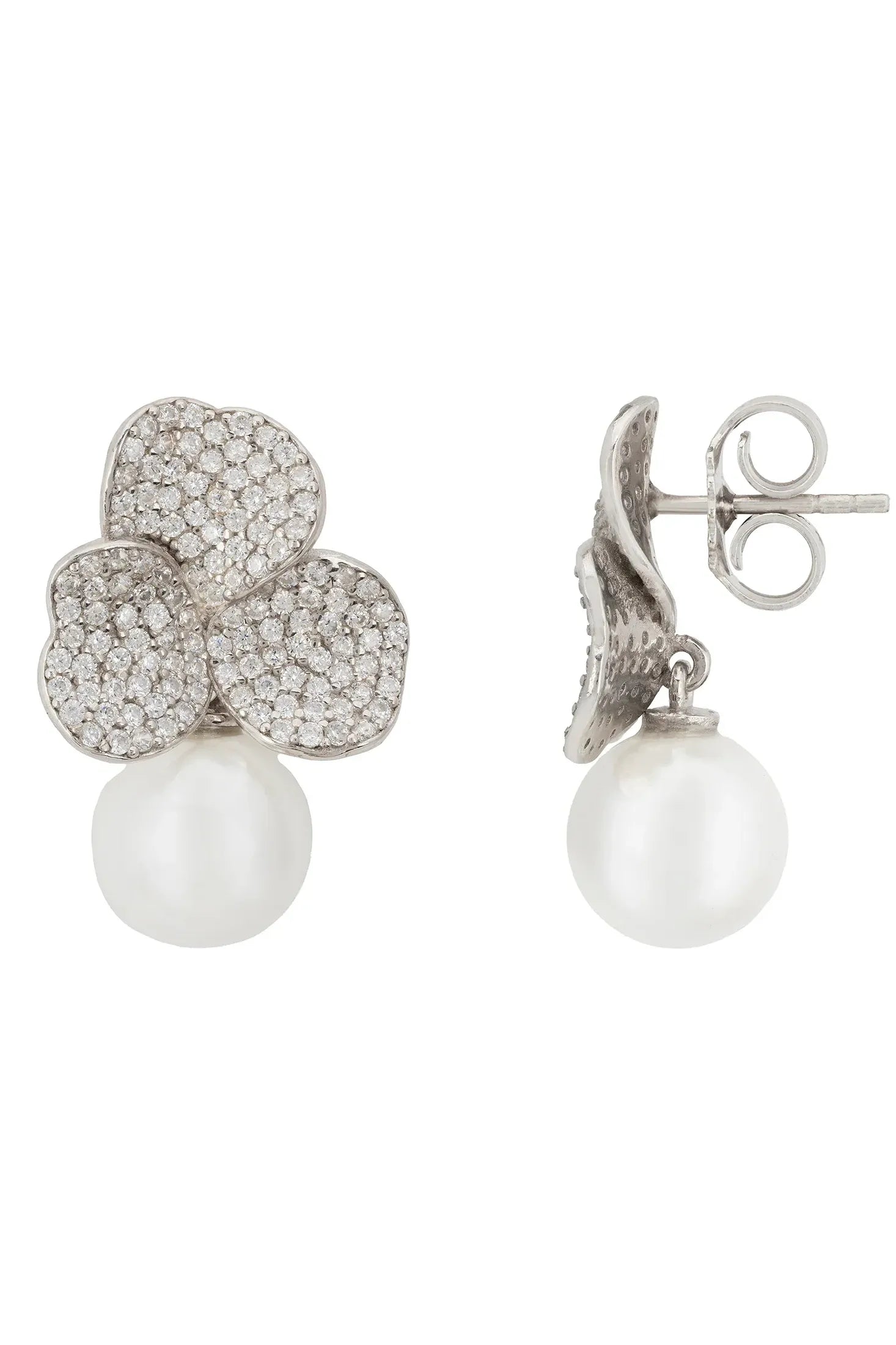 Push backing of the earrings.