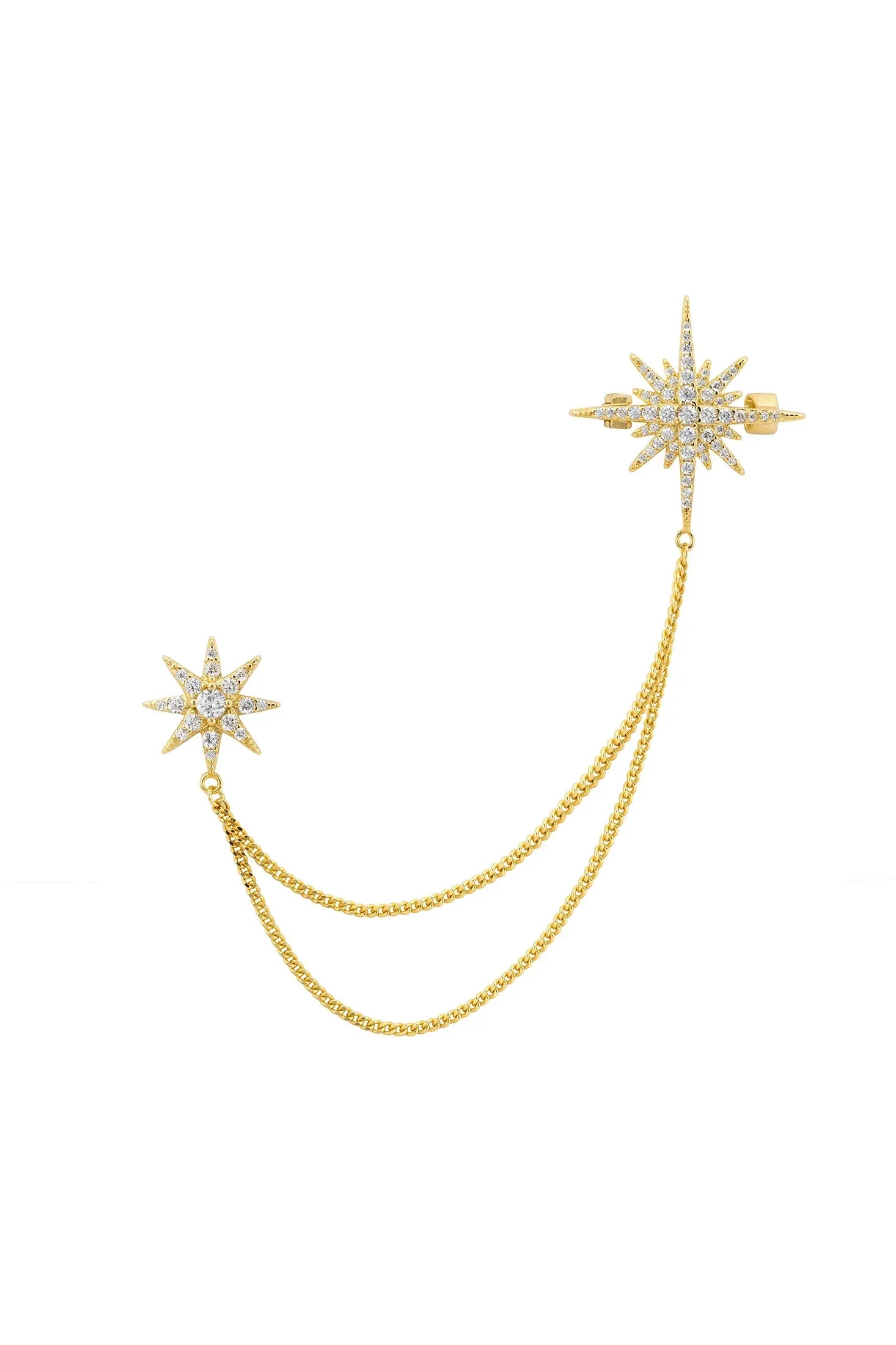 Double gold starburst brooch.