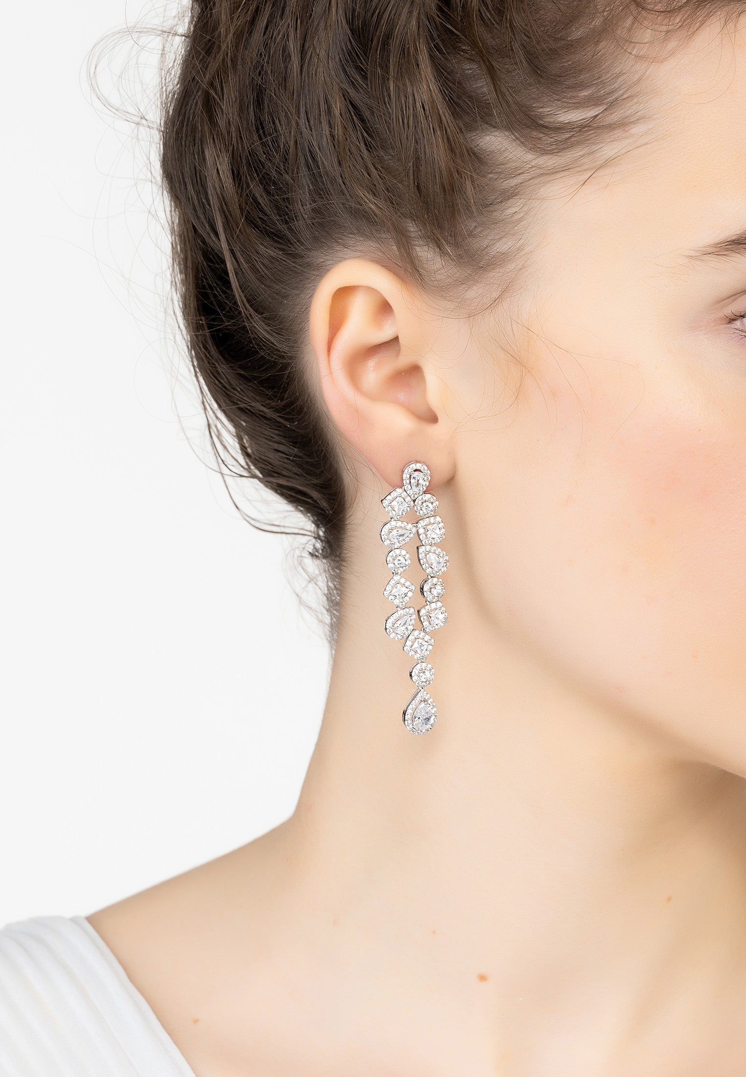Natalia Chandelier Earrings Silver