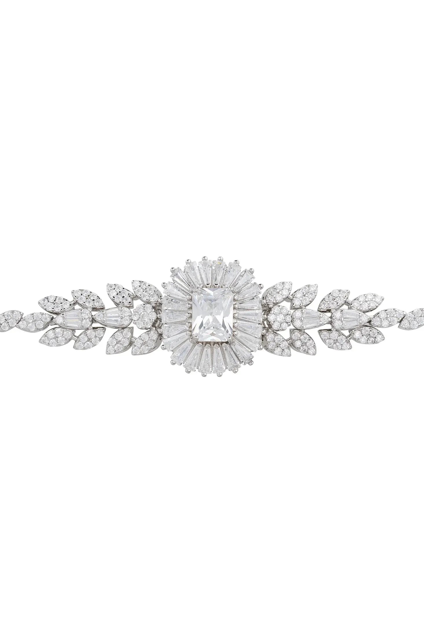 Blooming floral diamond bracelet.