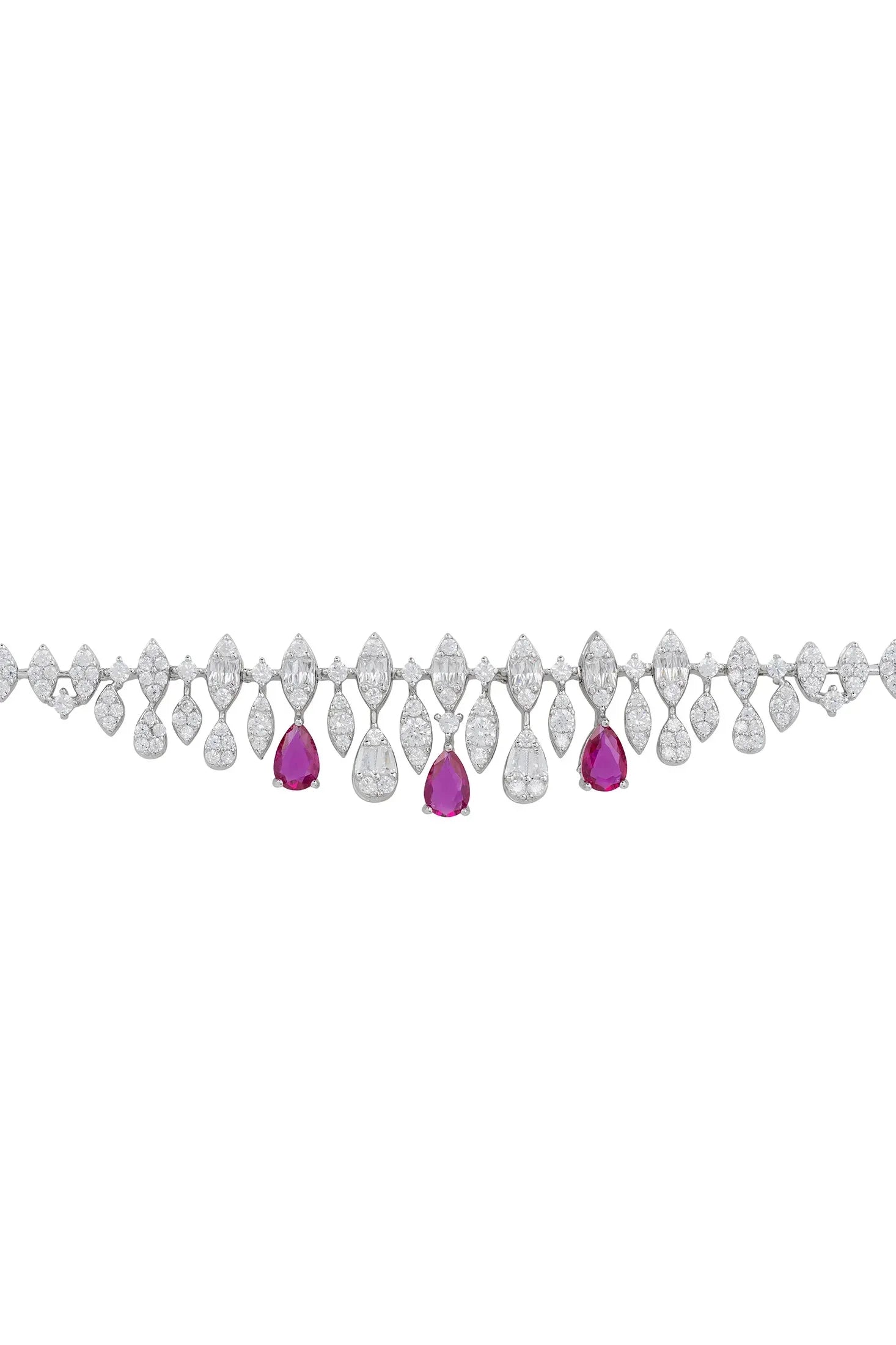 Ruby teardrops diamond bracelet.
