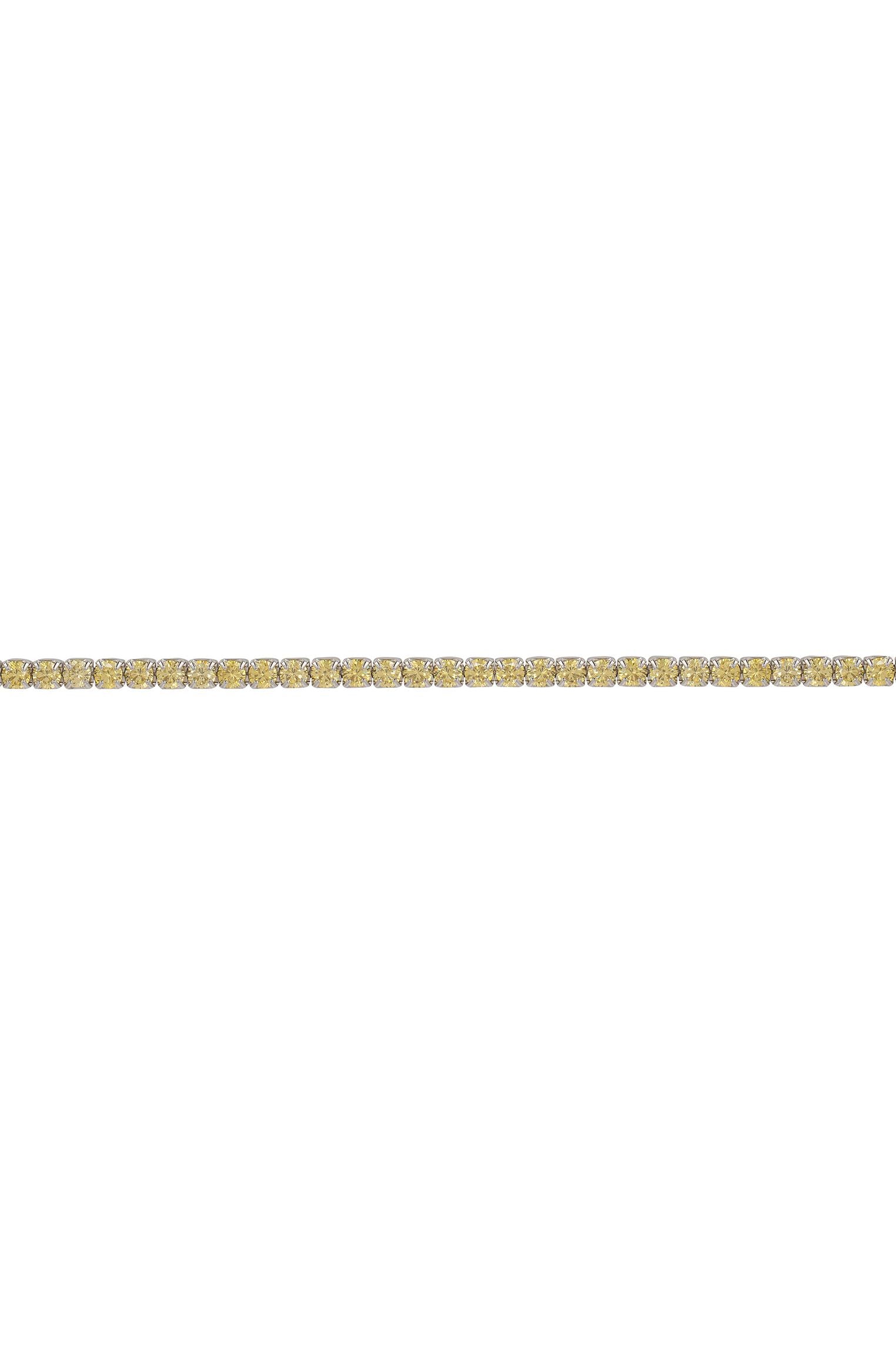 Tennis Bracelet Lemon Cz Silver