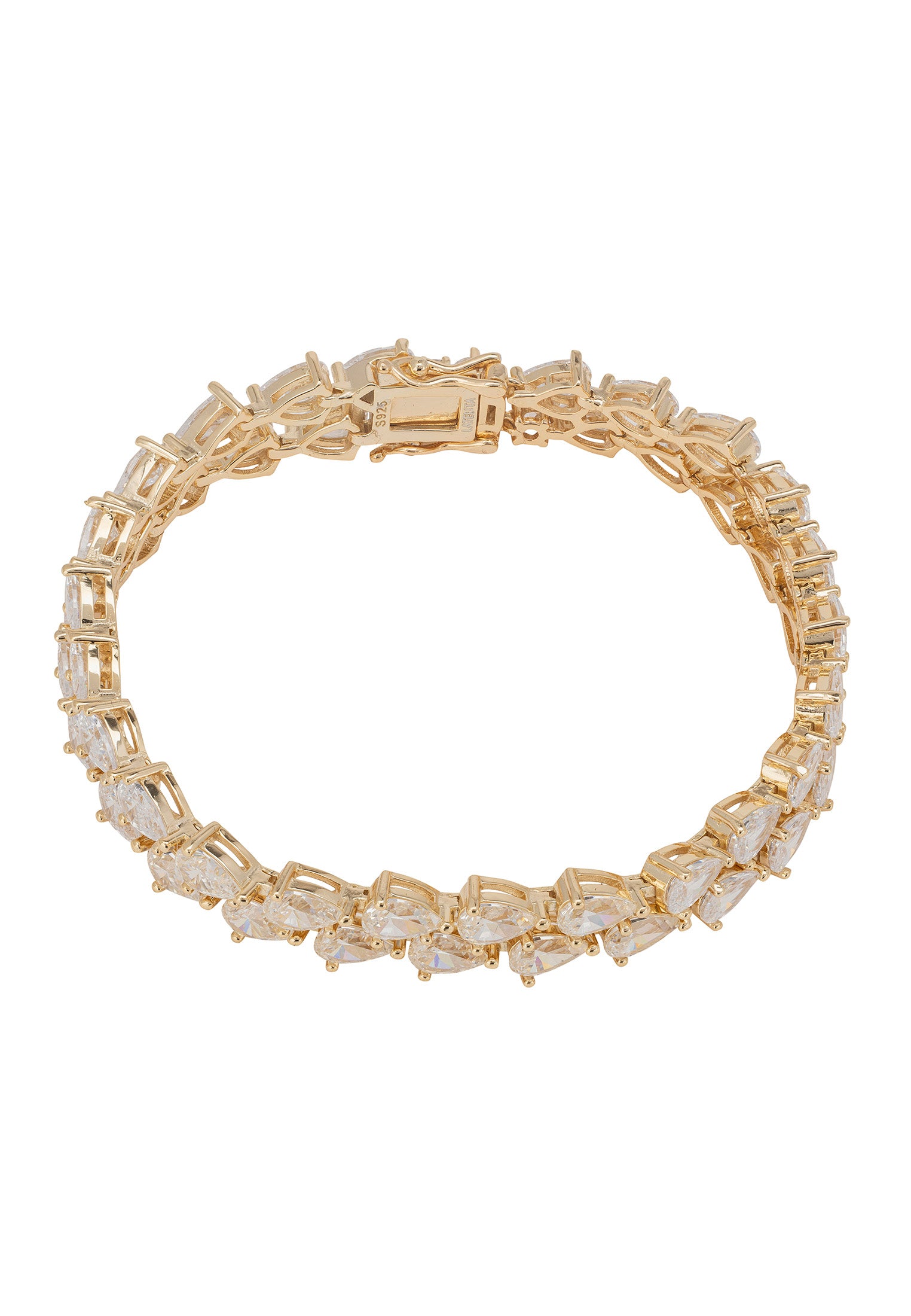 Double Strand Moissanite Tennis Bracelet Gold