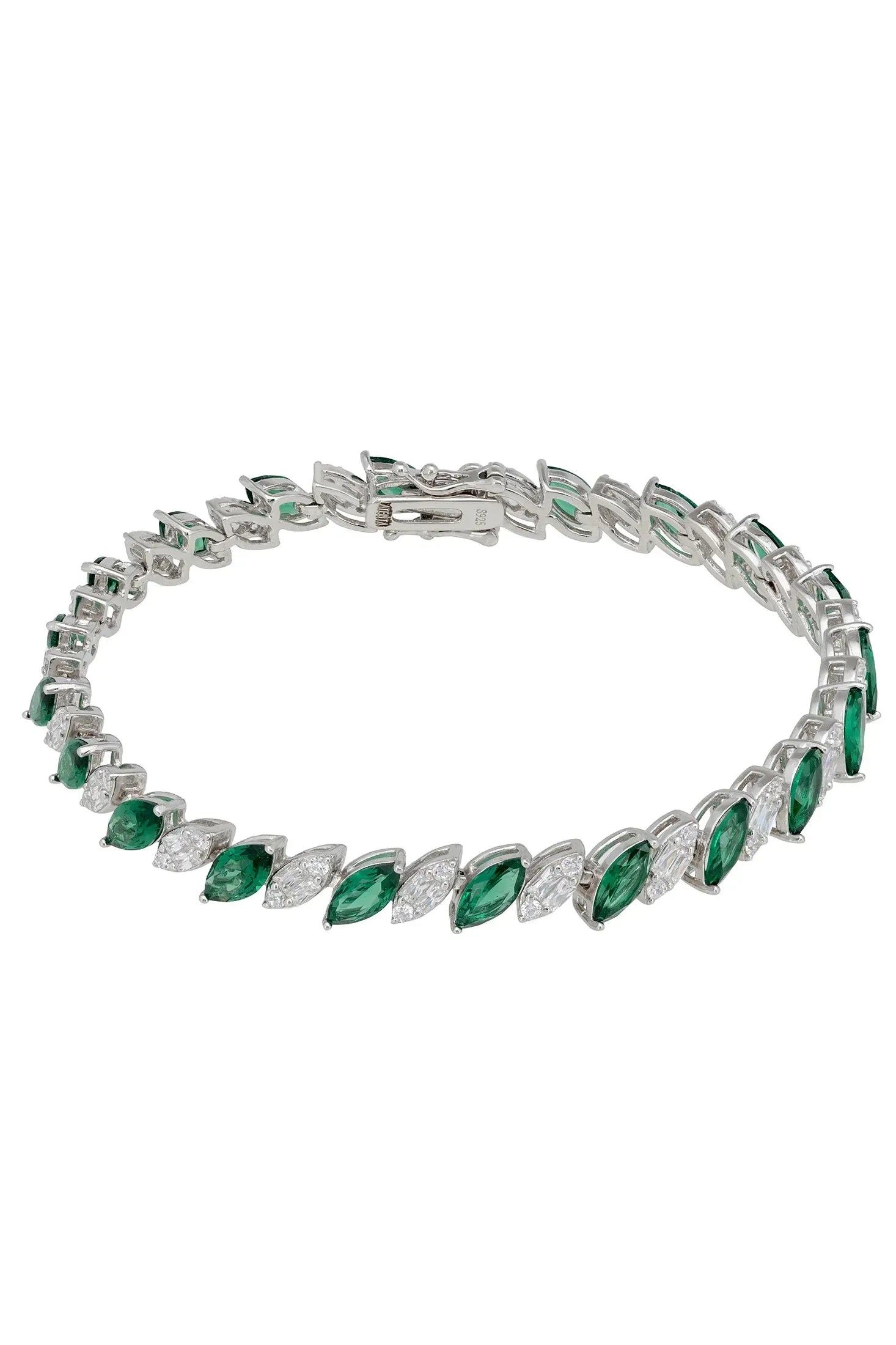 Emerald and diamond bracelet.