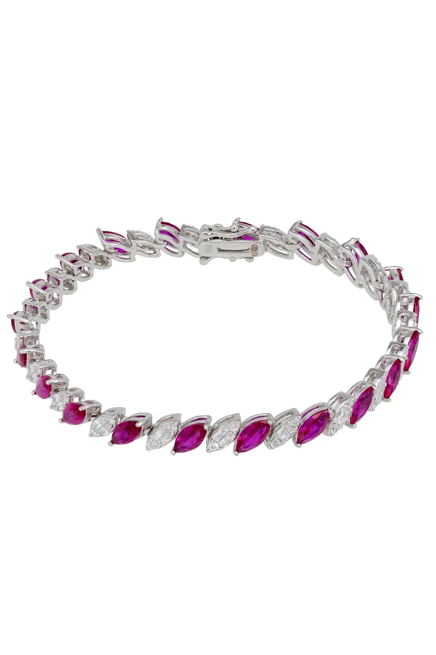 Ruby and diamond bracelet.
