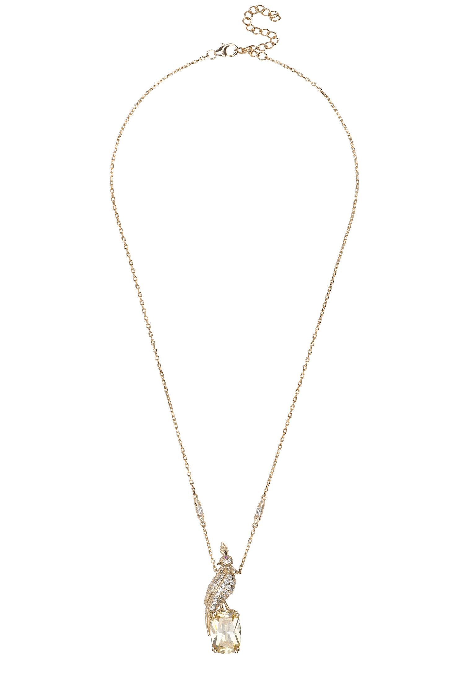 Necklace with a pendant on a white background