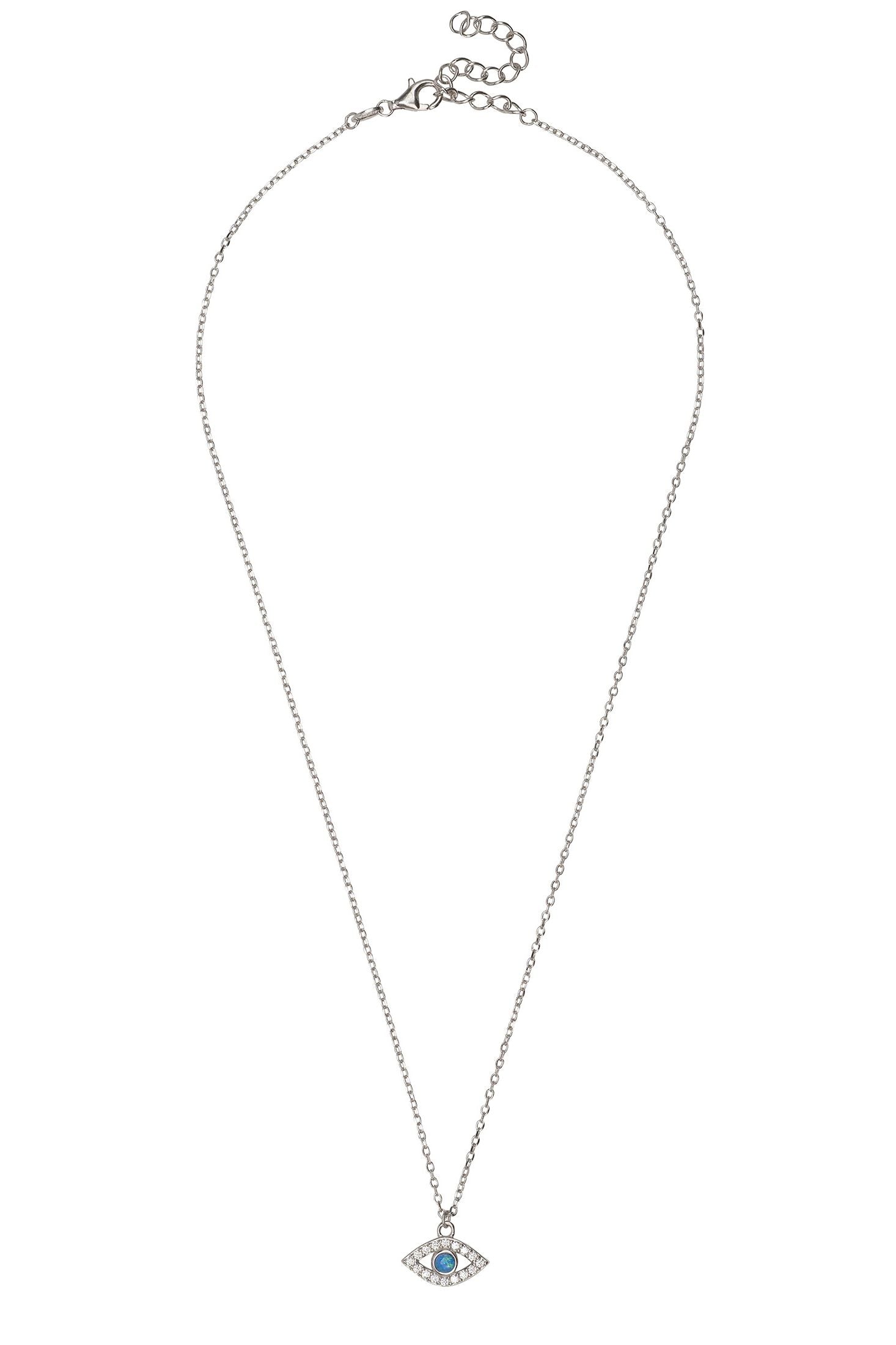 Necklace with a small pendant on a white background