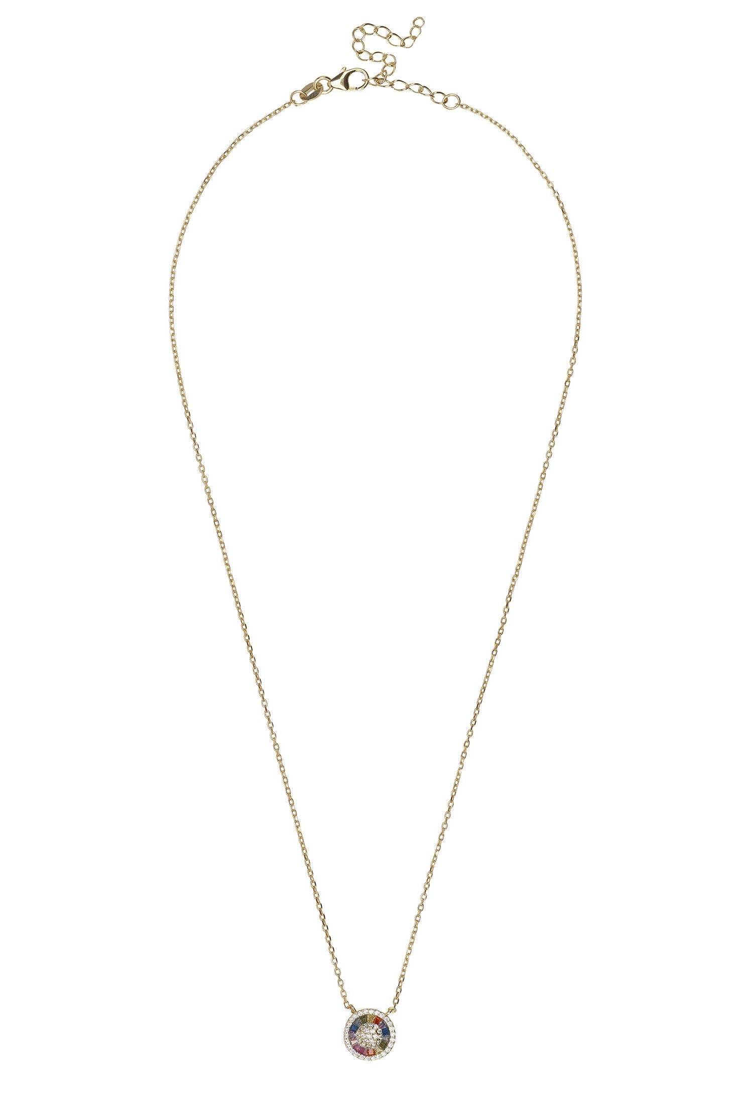 Necklace with a pendant on a white background