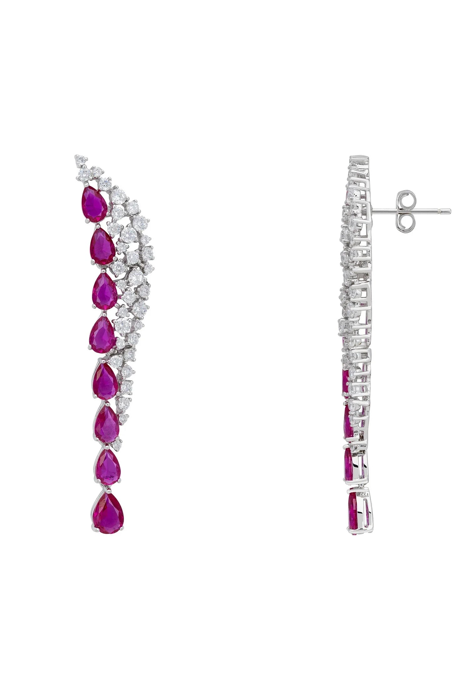 Push backing of the earrings.