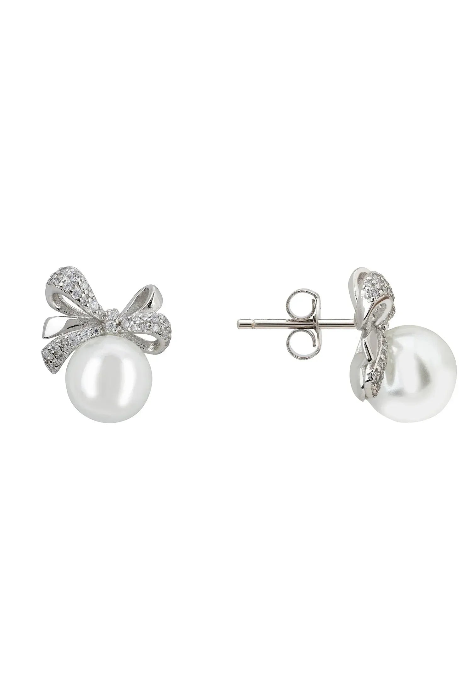 Push backing of the earrings.