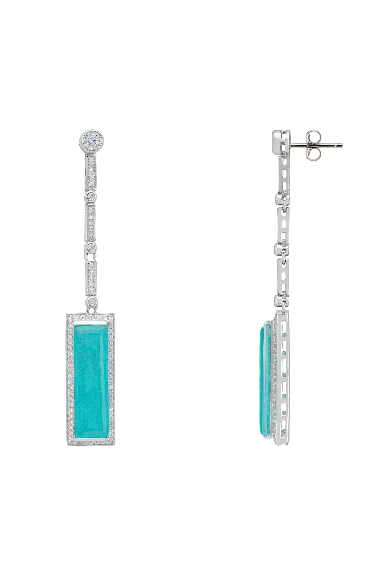 Push backing of the earrings.