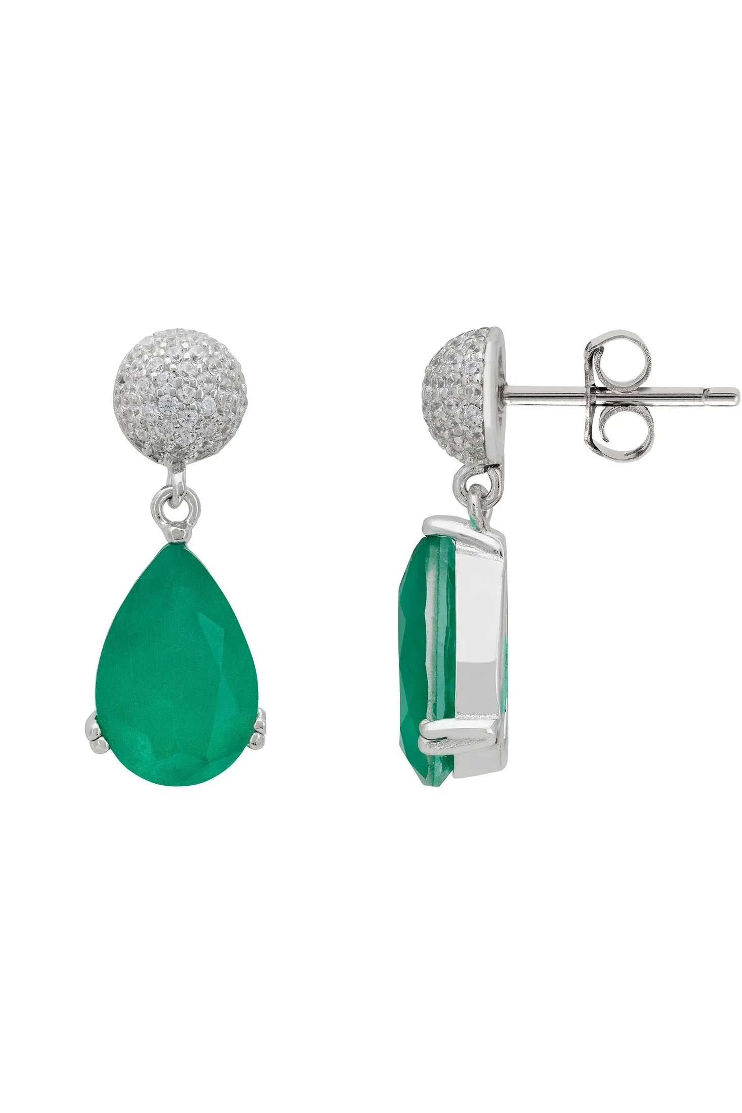 Push backing of the earrings.