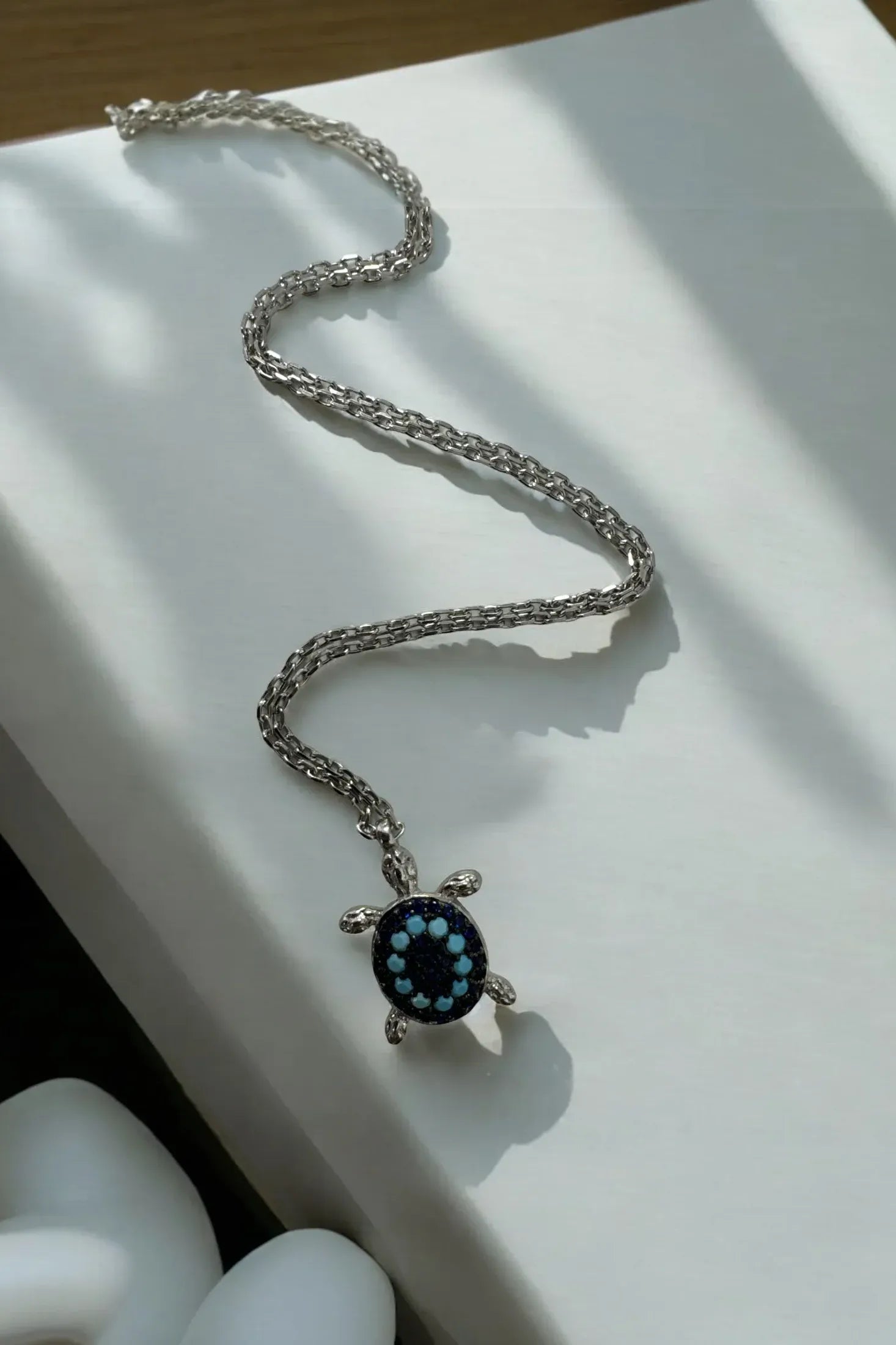 Still life of the necklace.