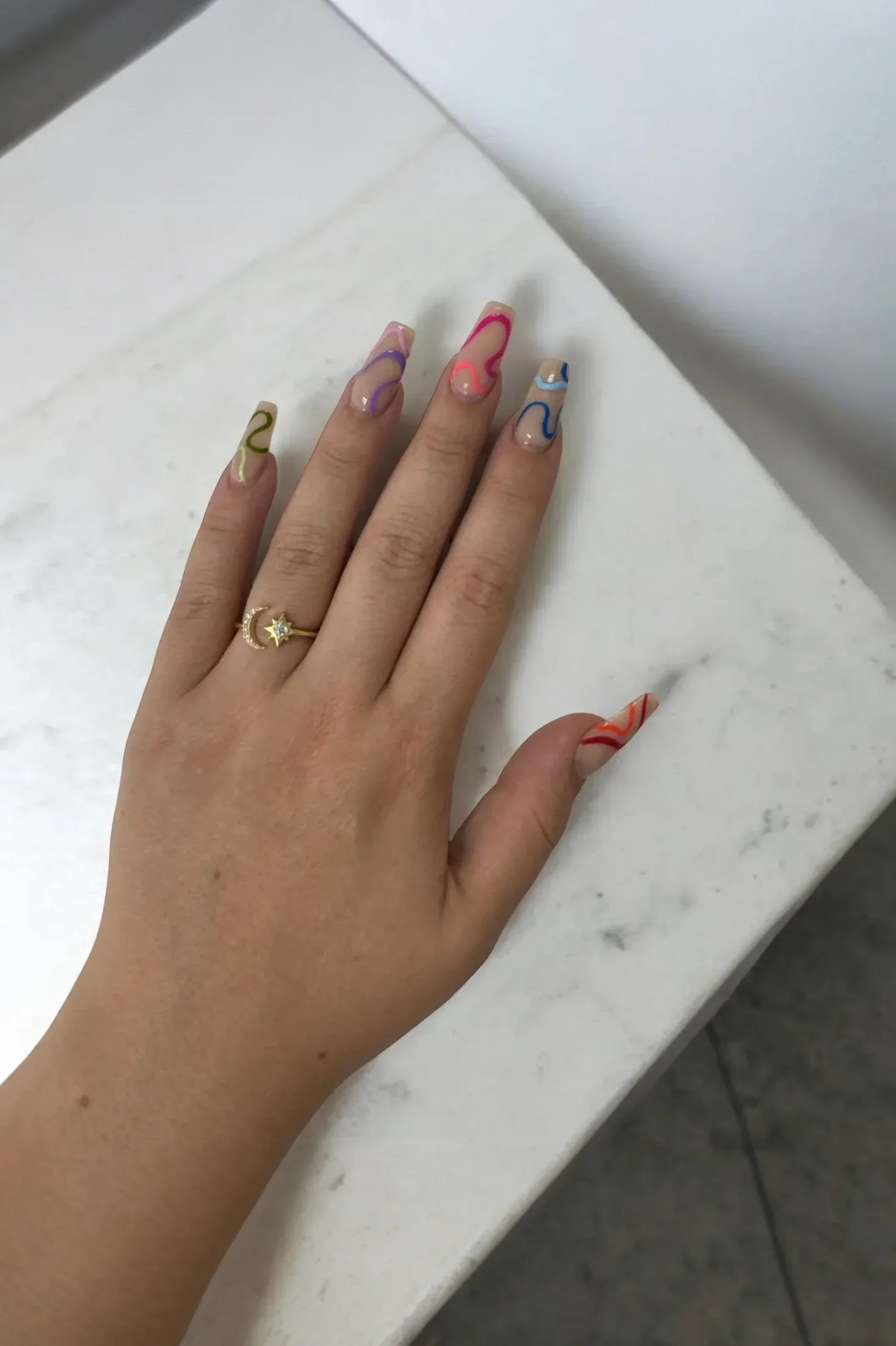 The ring on a hand model.