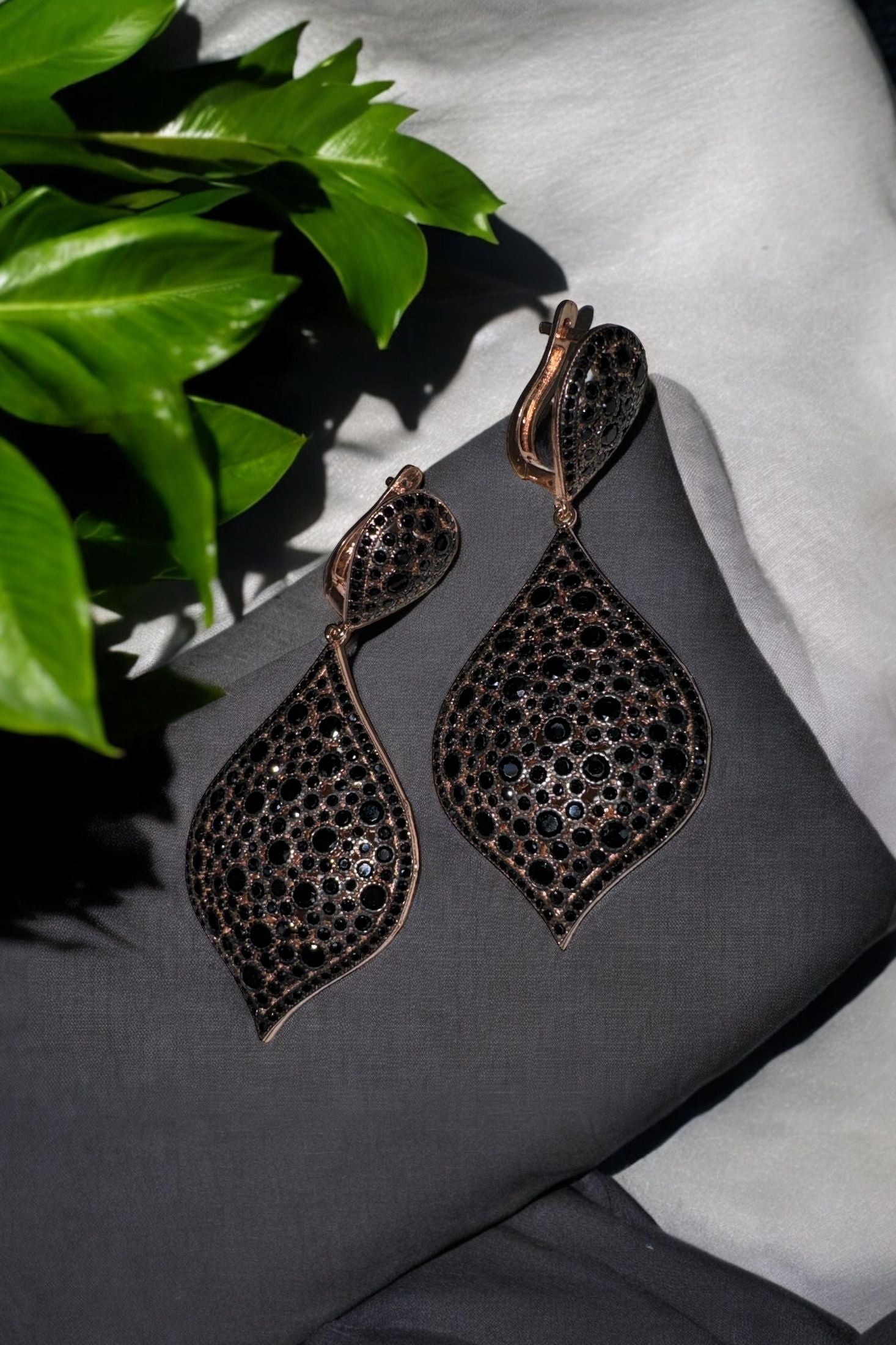 Still life of the earrings.