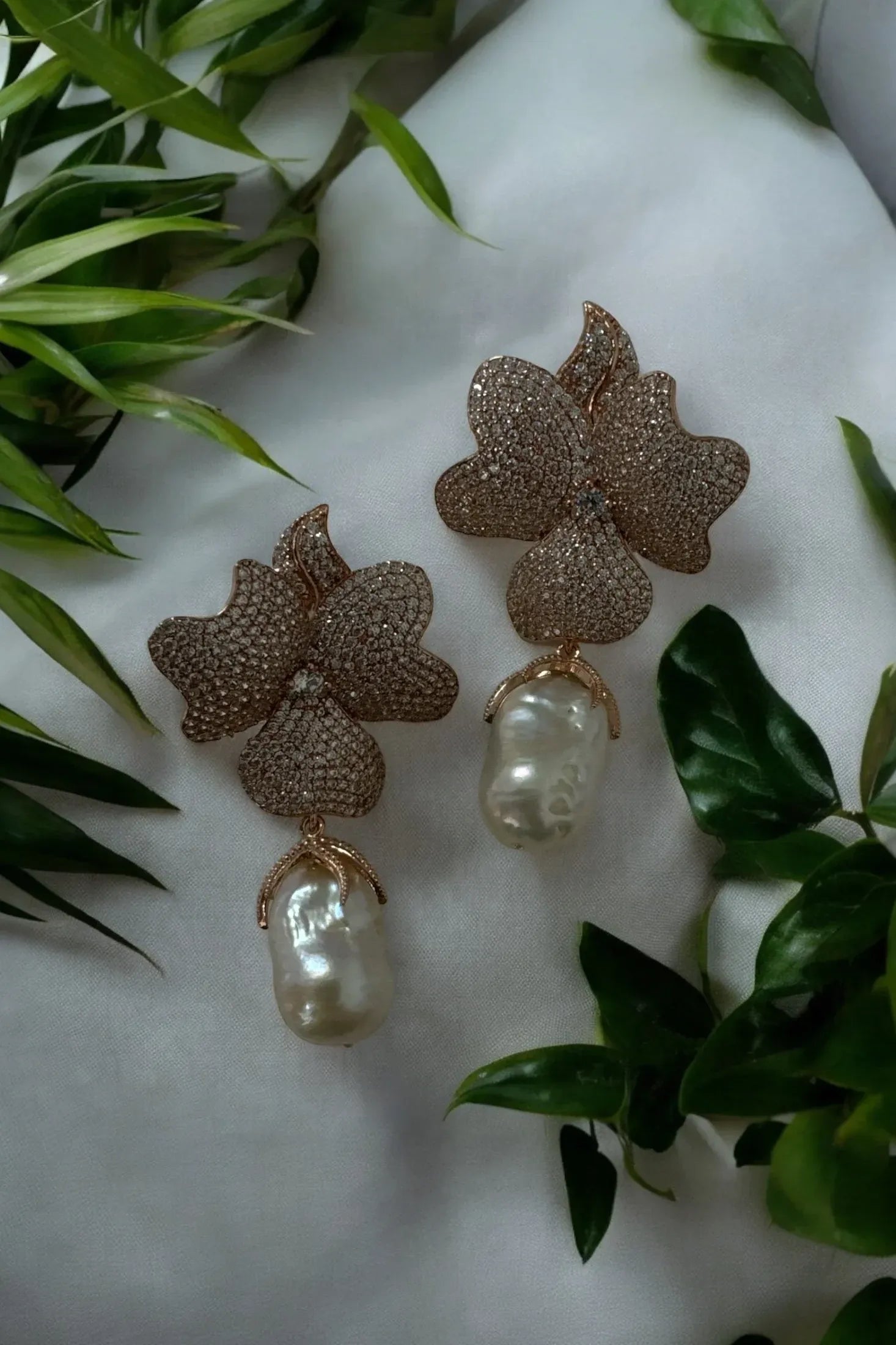 Still life of the earrings.