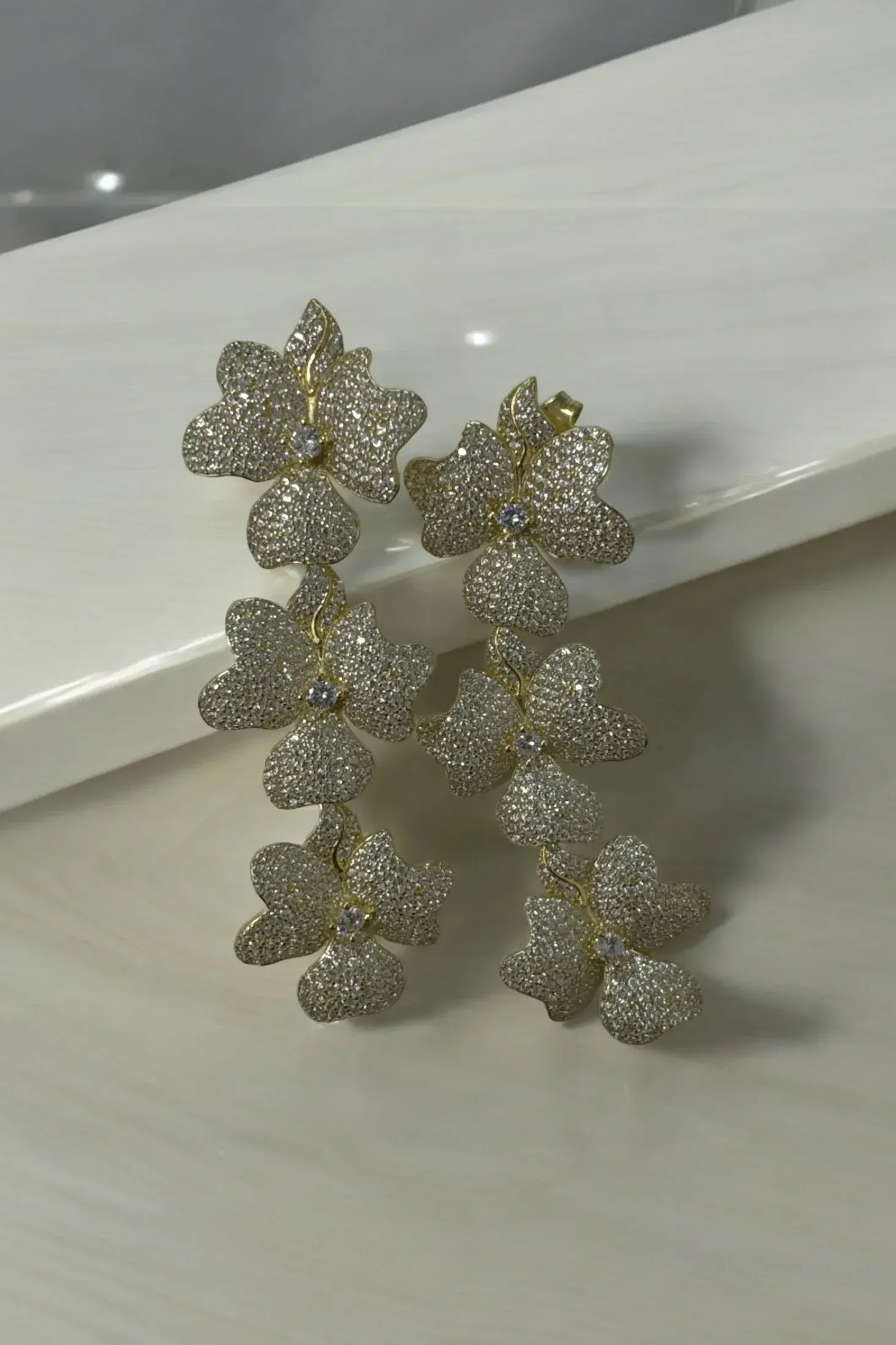 Still life of the earrings.