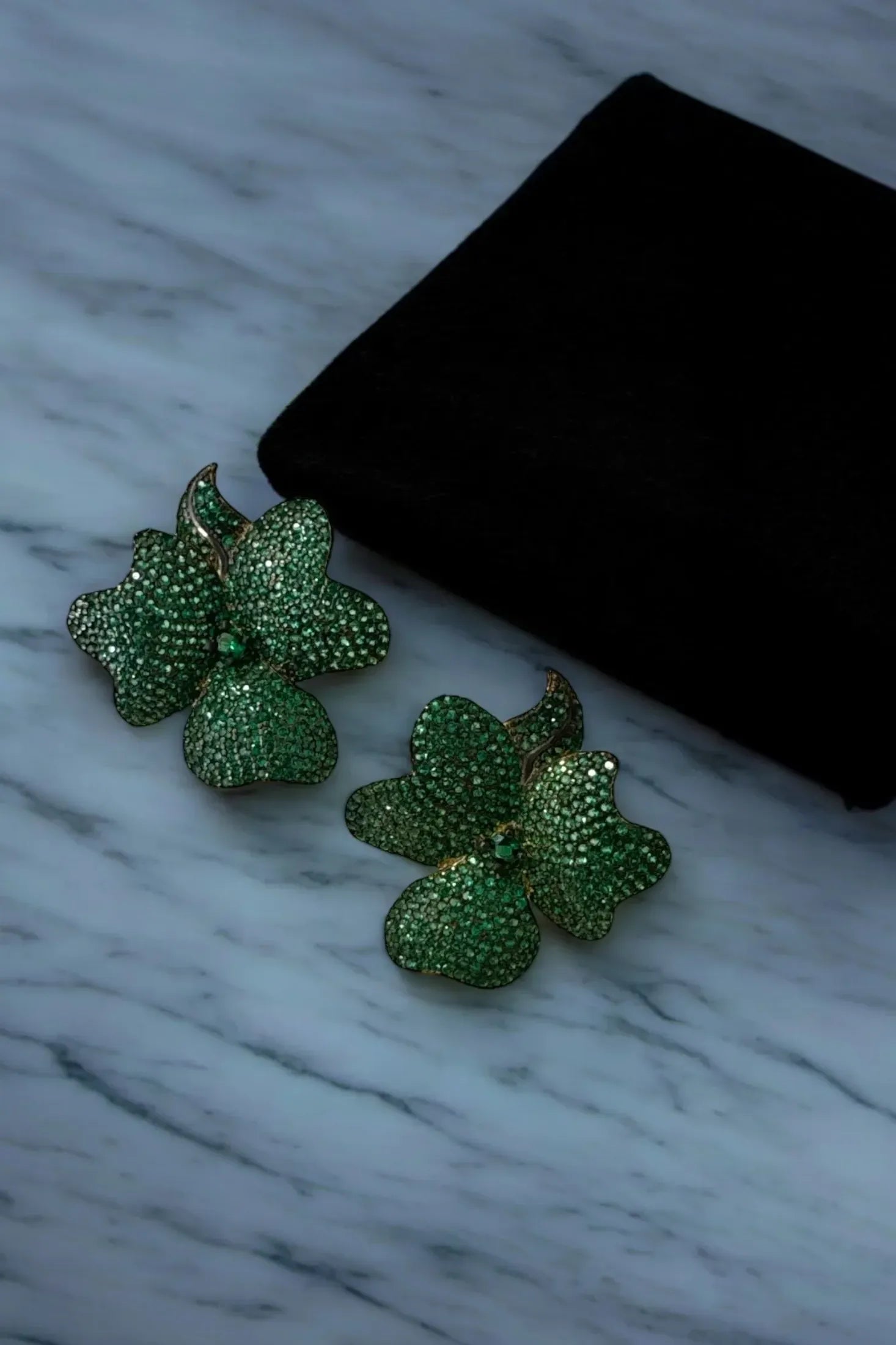 Still life of the earrings.