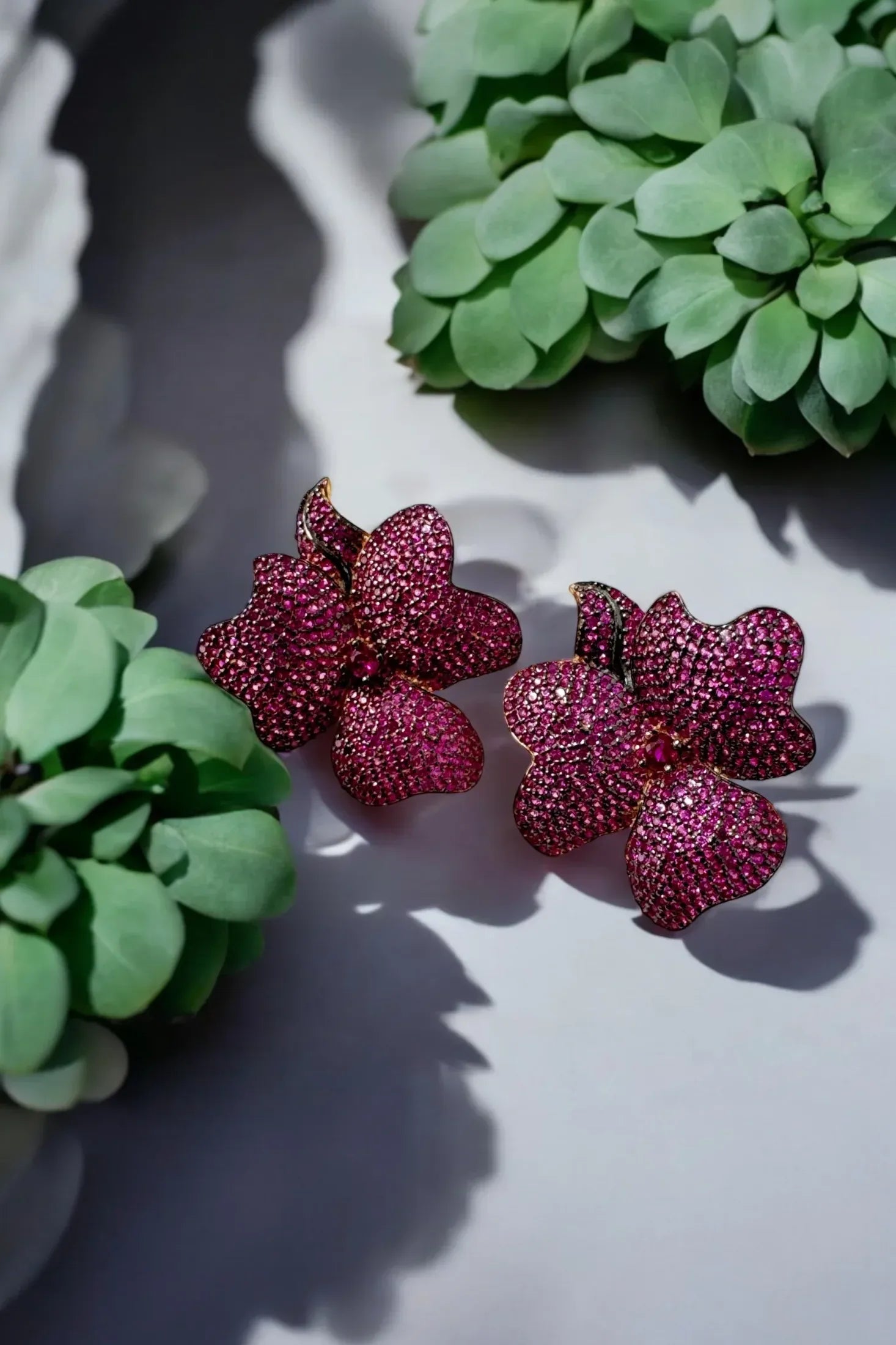Still life of the earrings.